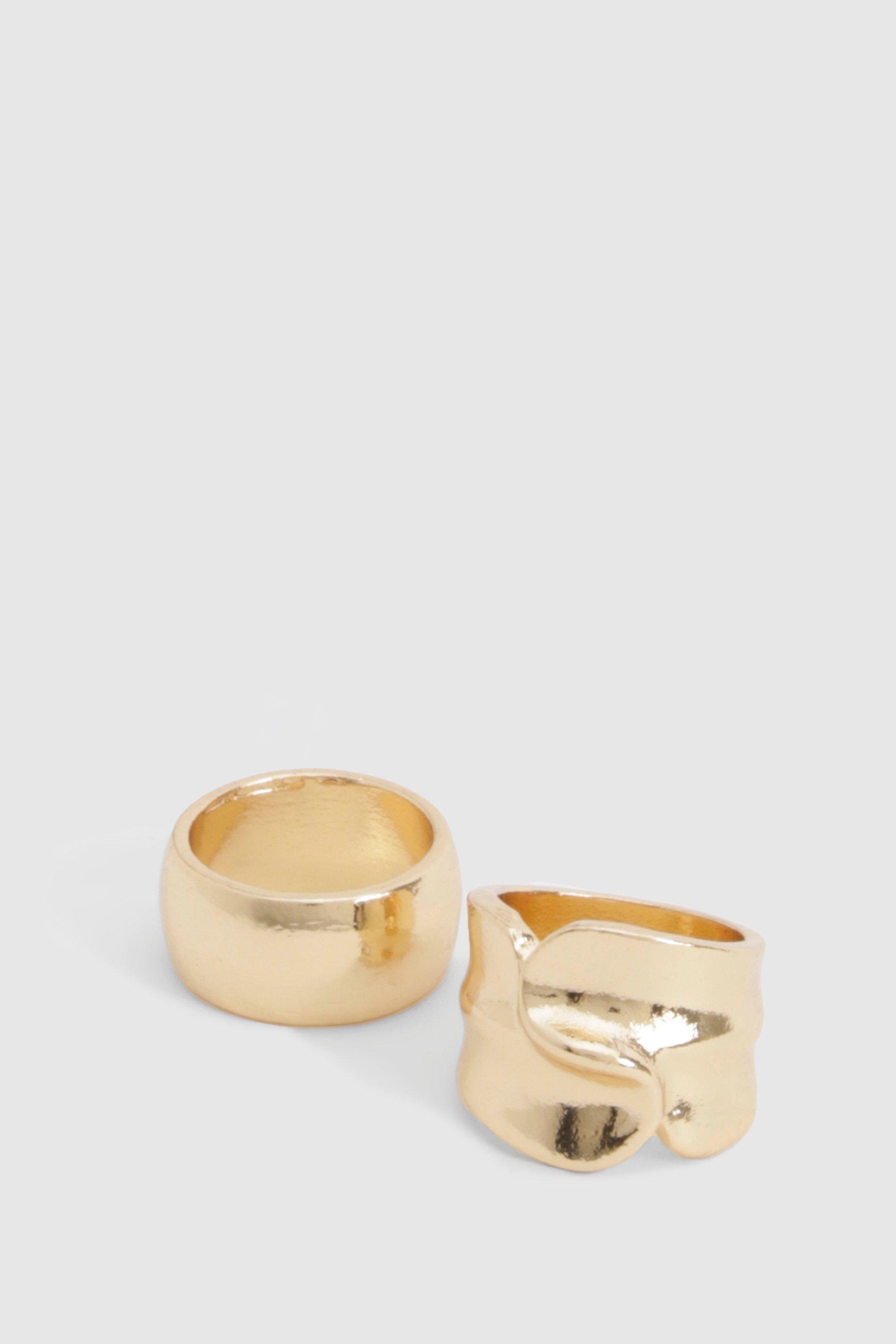 Image of Gold Hammered Ring Multipack, Metallics