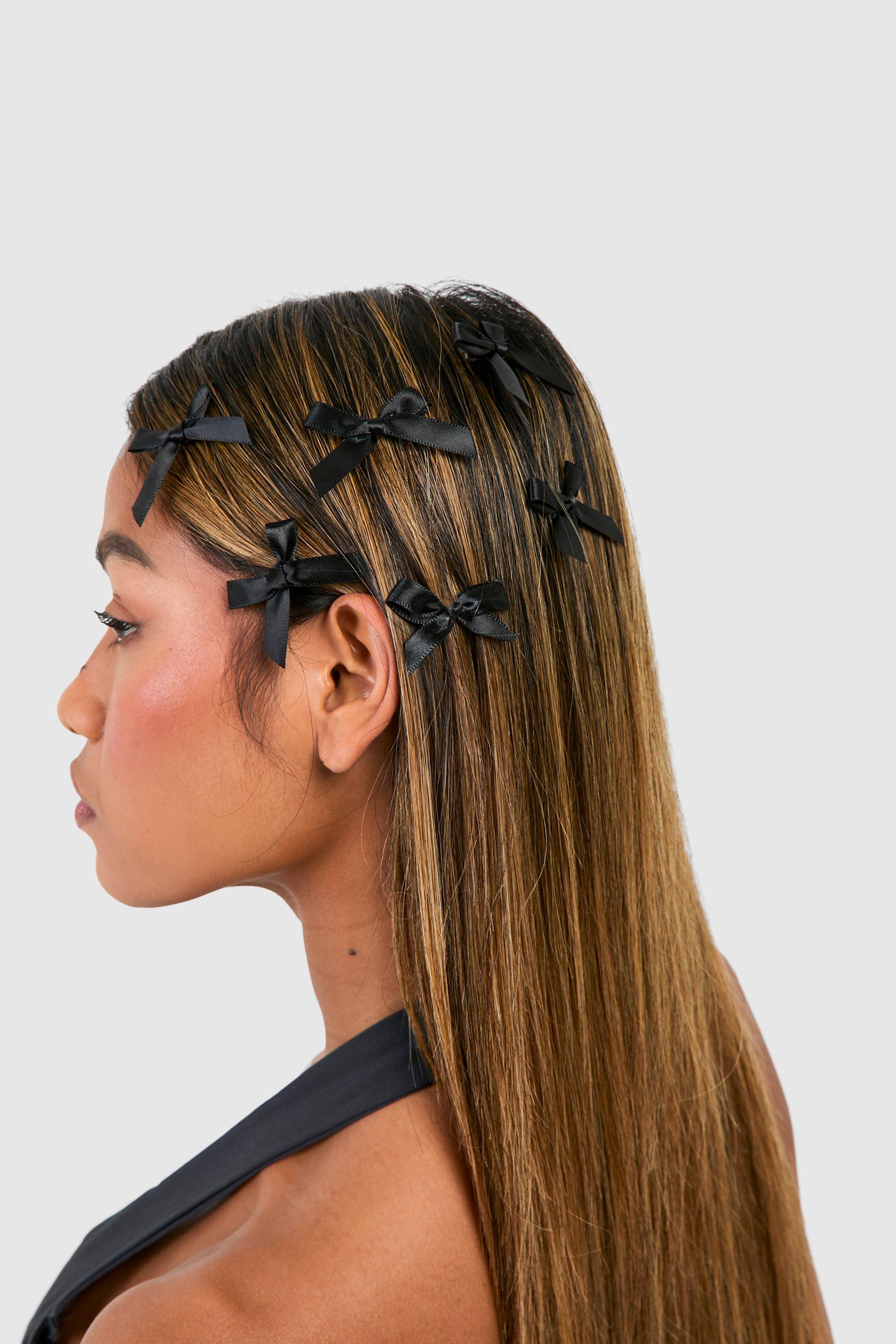 Click to view product details and reviews for Womens Mini Bow Hair Clips Black One Size Black.