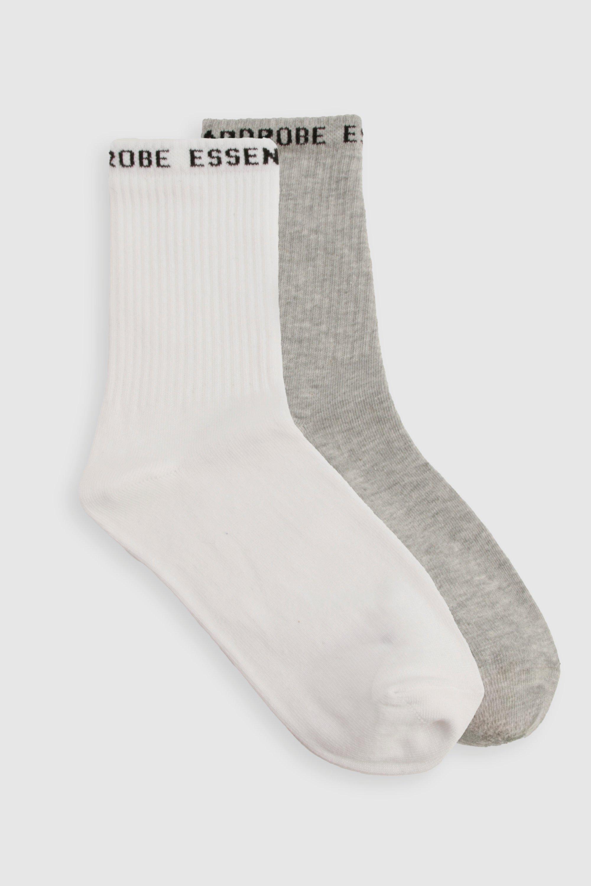 Image of Wardrobe Essential 2 Pack Socks, Multi