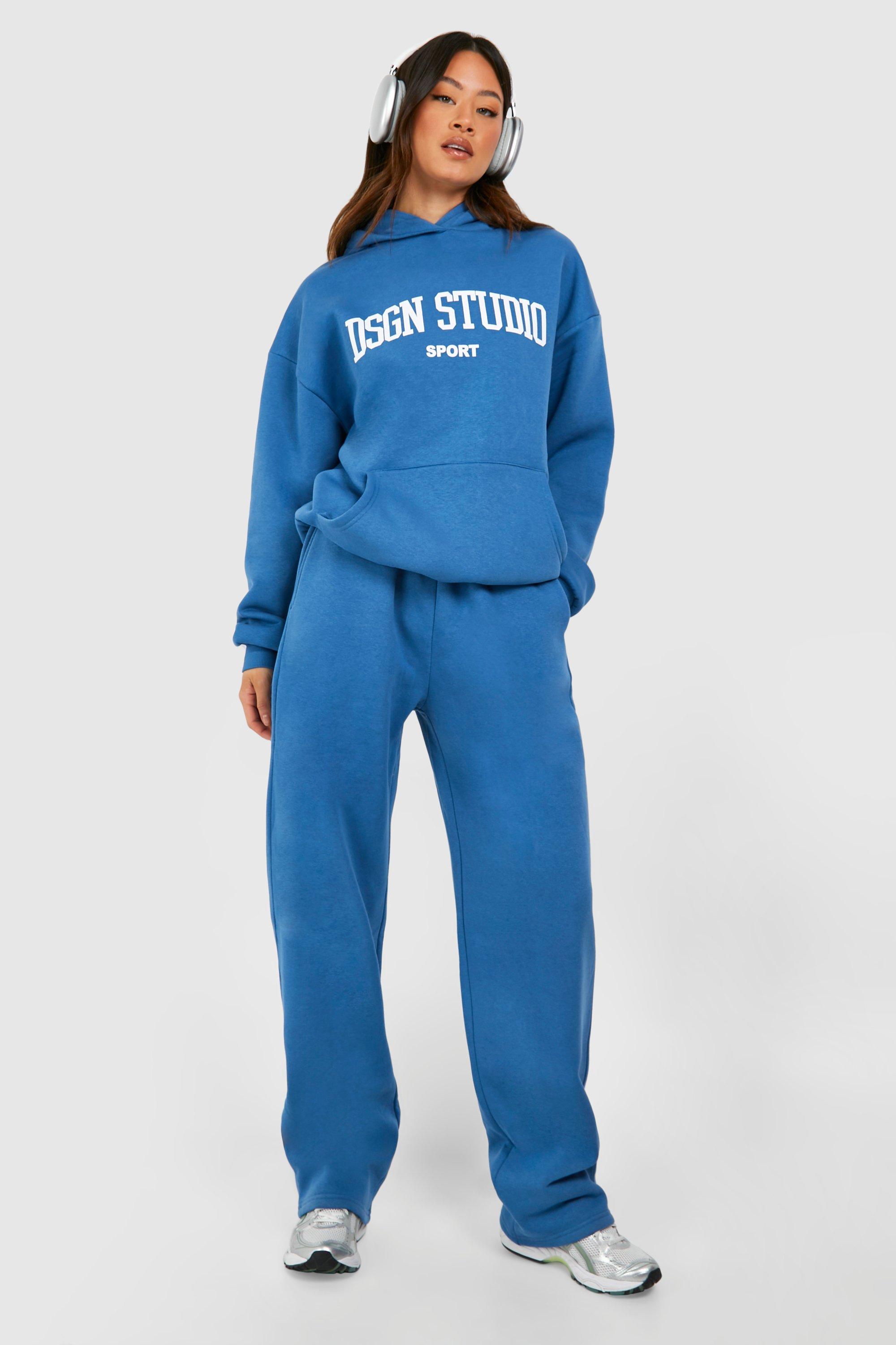 Womens Tall Dgsn Oversized Hooded Tracksuit - Blue - 10, Blue