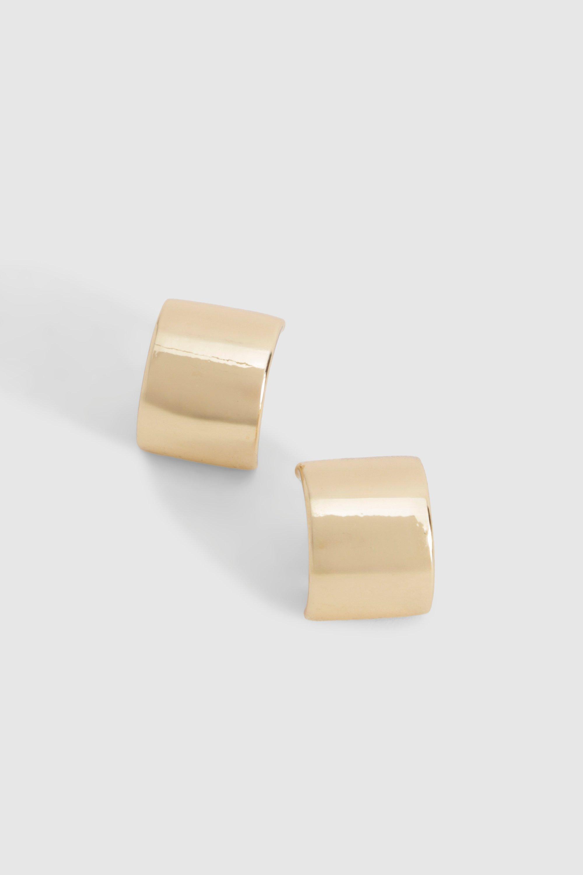 Womens Square Statement Stud Earrings - Gold - One Size, Gold