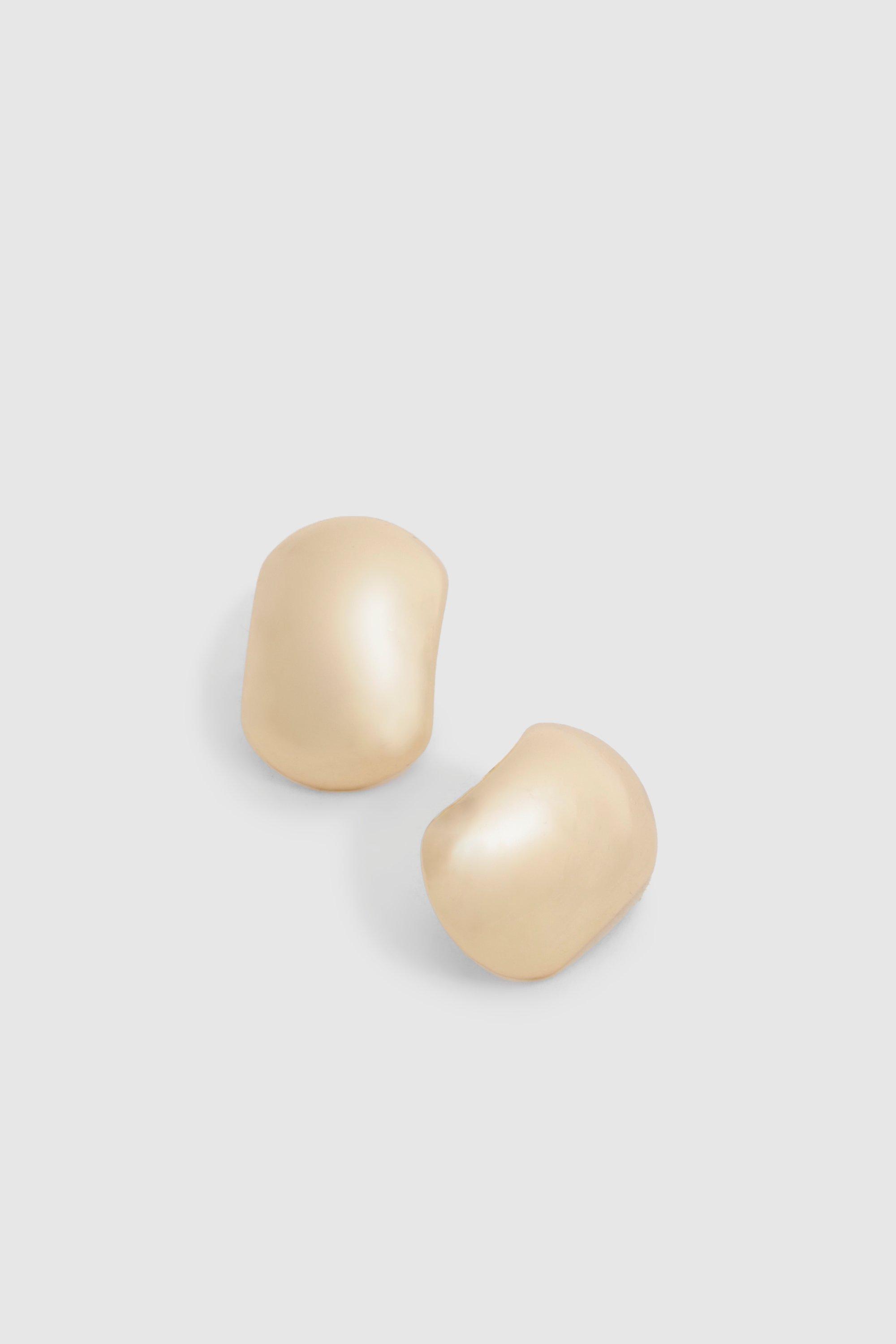 Image of Gold Oversized Bubble Stud Earrings, Metallics
