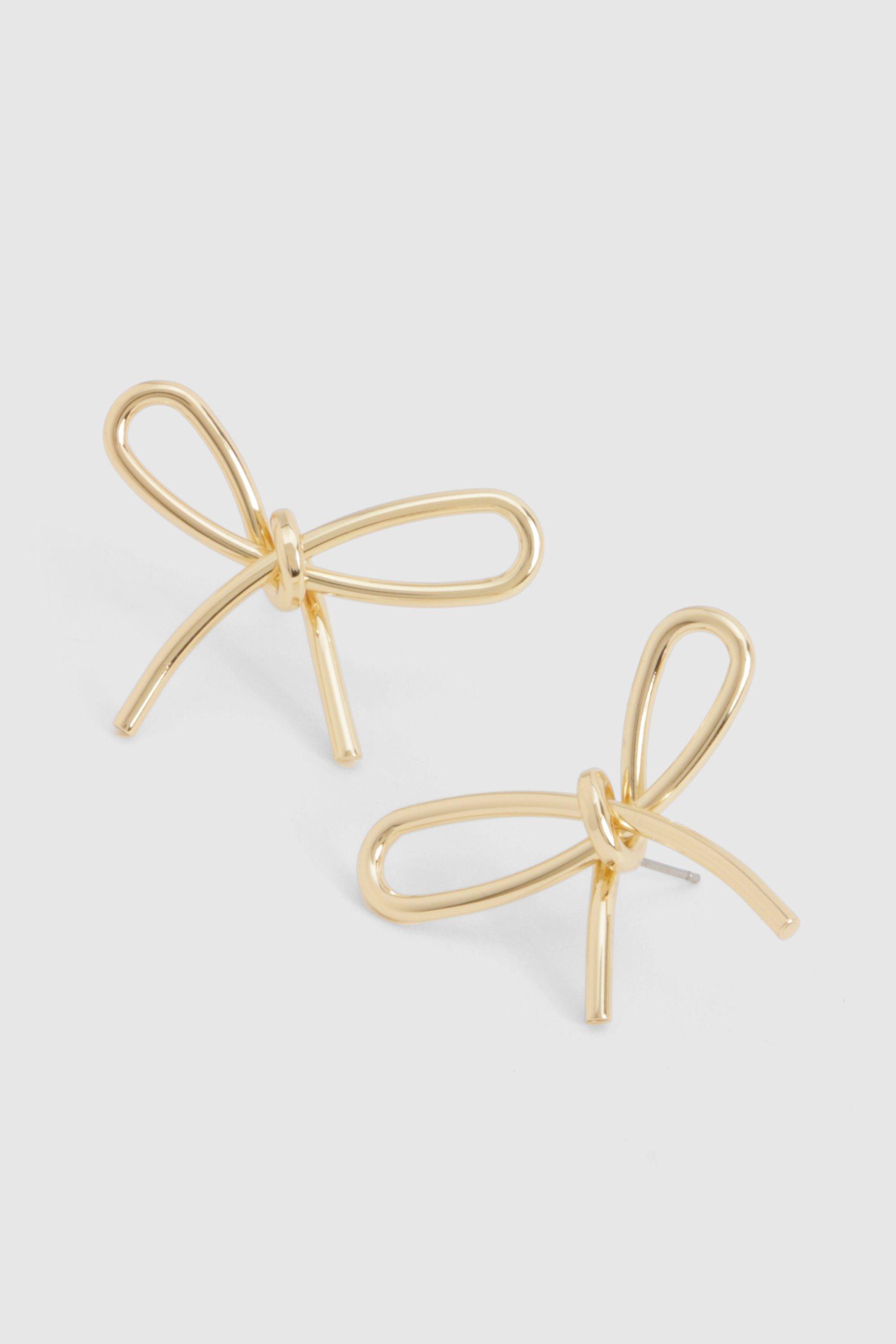 Image of Statement Knot Bow Earrings, Metallics