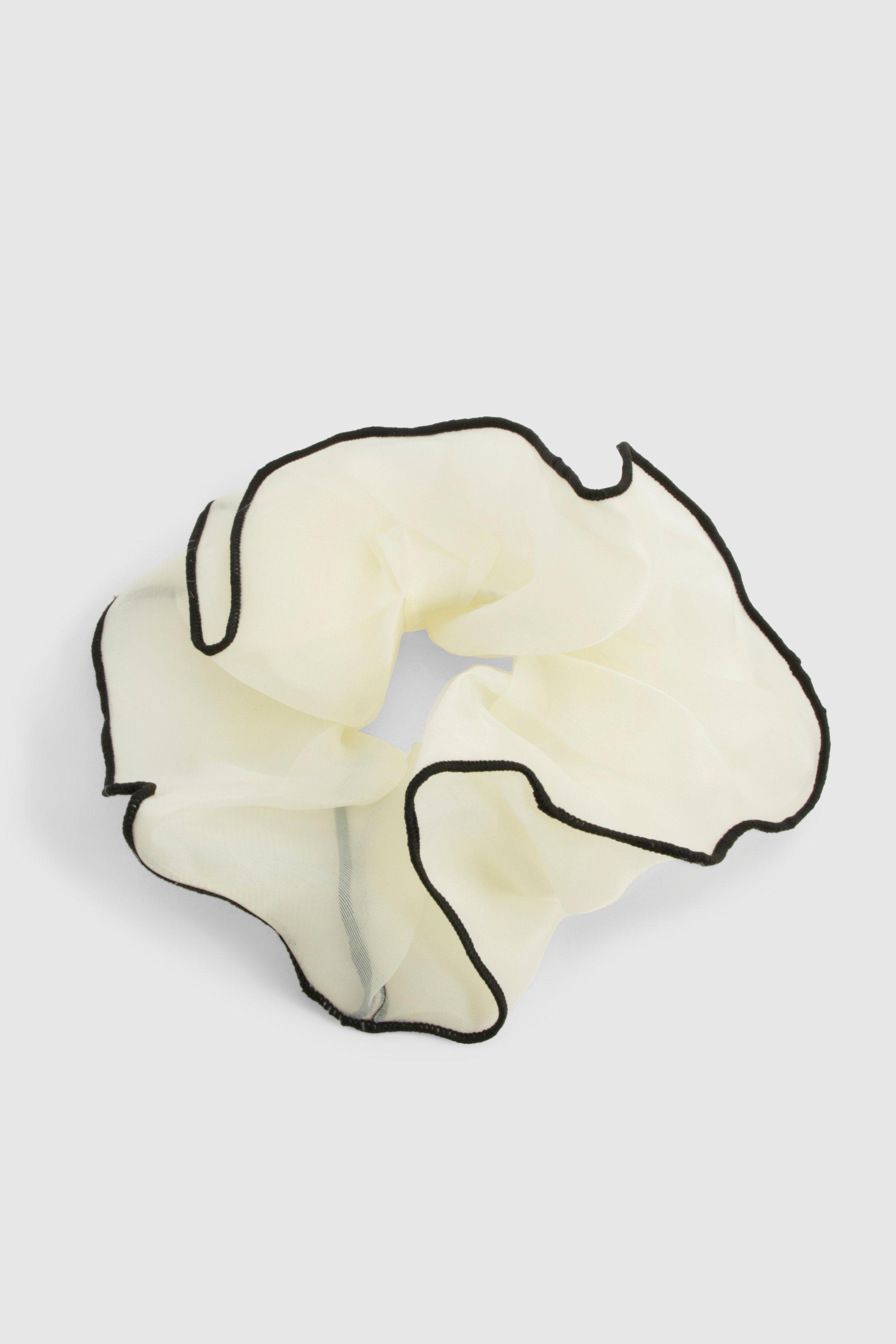 Click to view product details and reviews for Womens Contrast Organza Oversized Scrunchie White One Size White.