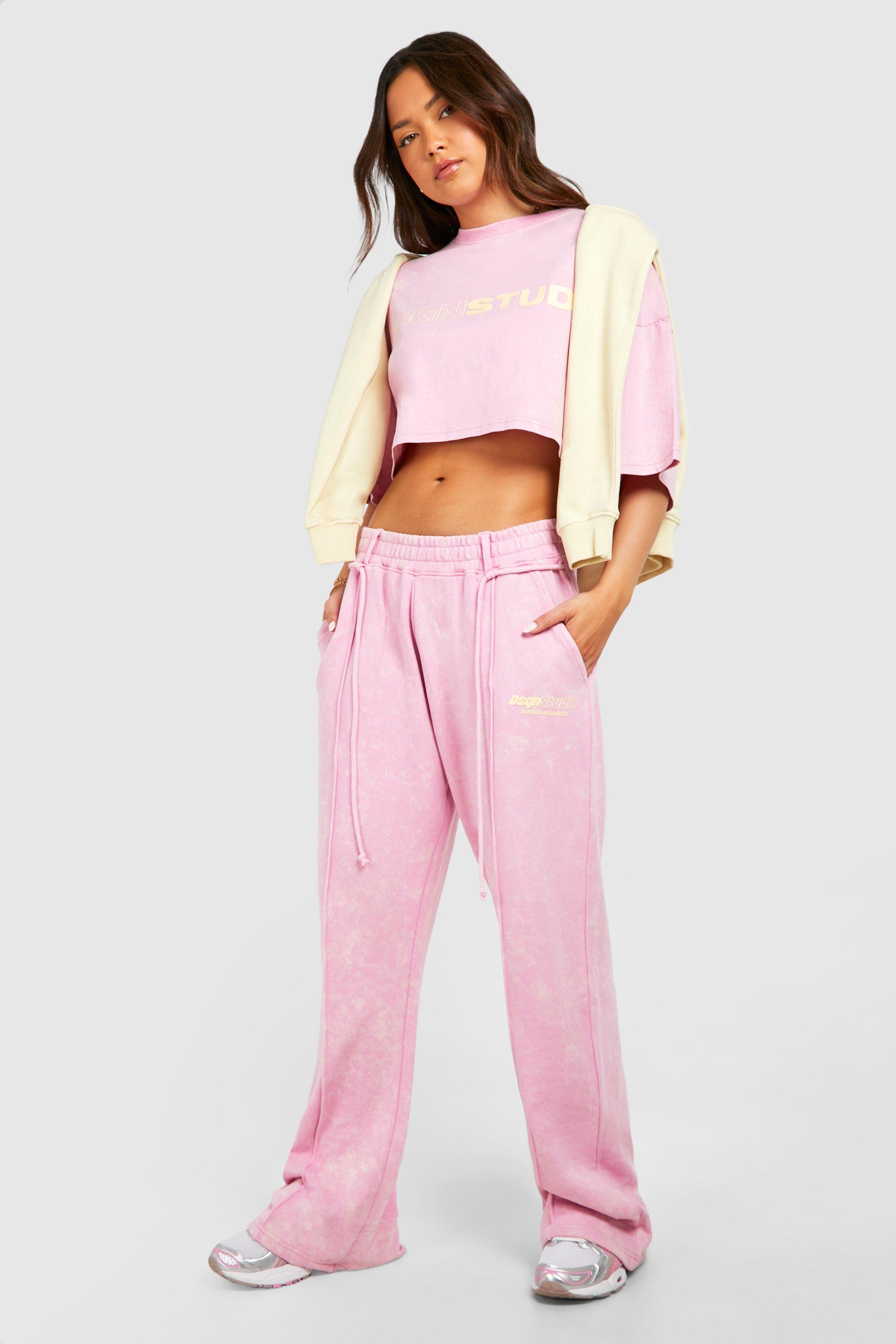 Image of Dsgn Studio Washed Straight Leg Jogger, Pink