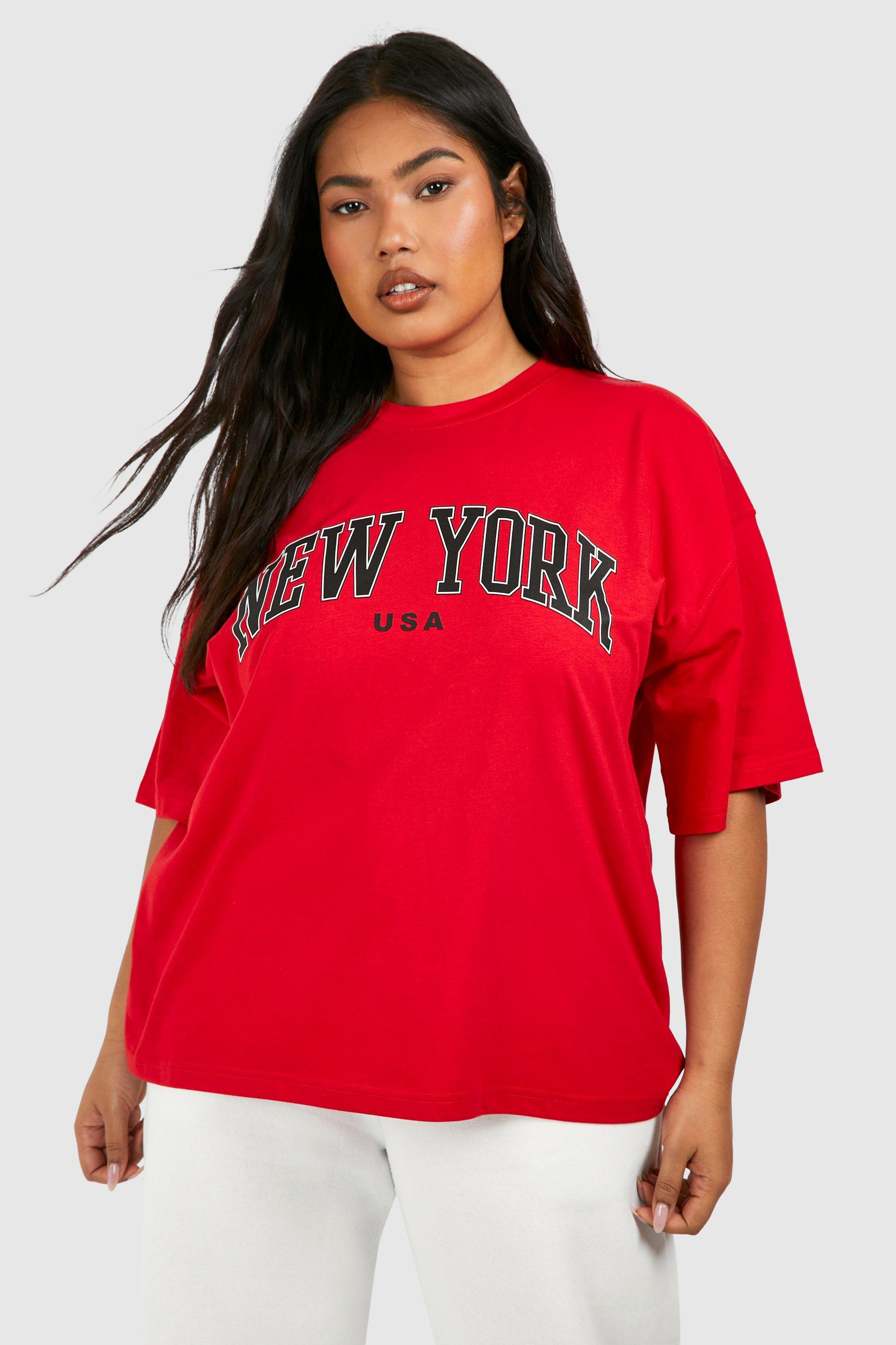 Image of Plus New York Oversized T-shirt, Rosso