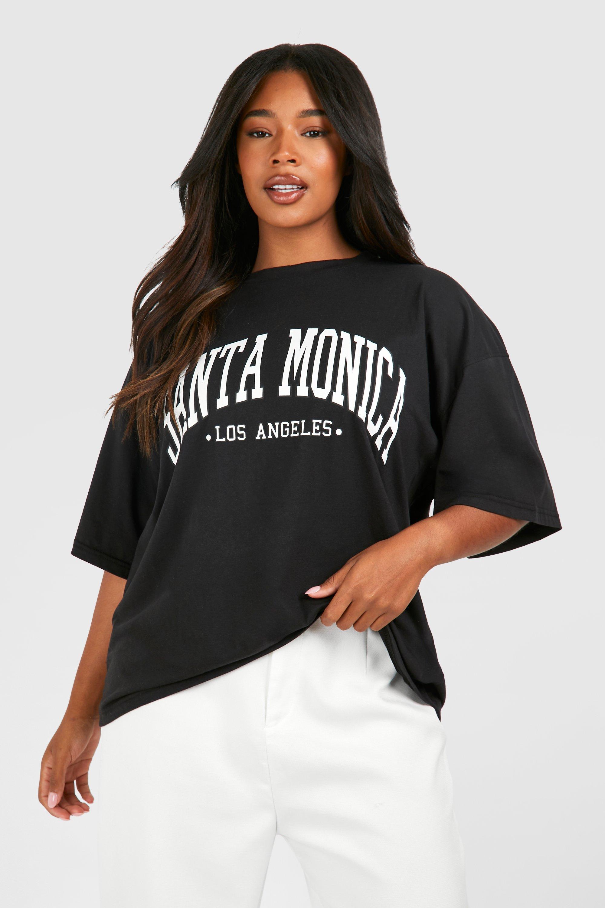 Plus Santa Monica Oversized T-Shirt - Black - 20