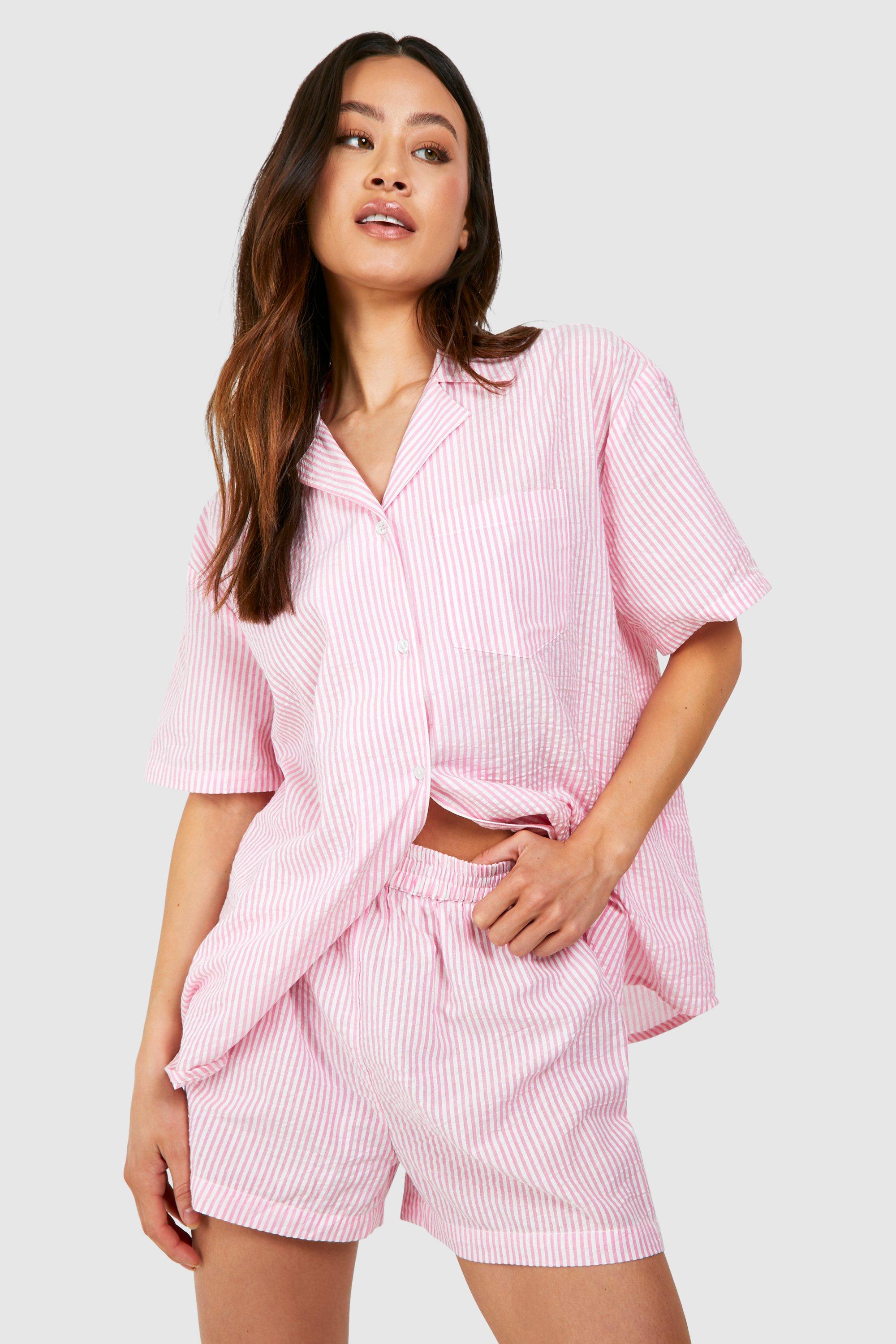 Womens Tall Short Stripe Pj Set - Pink - 16, Pink