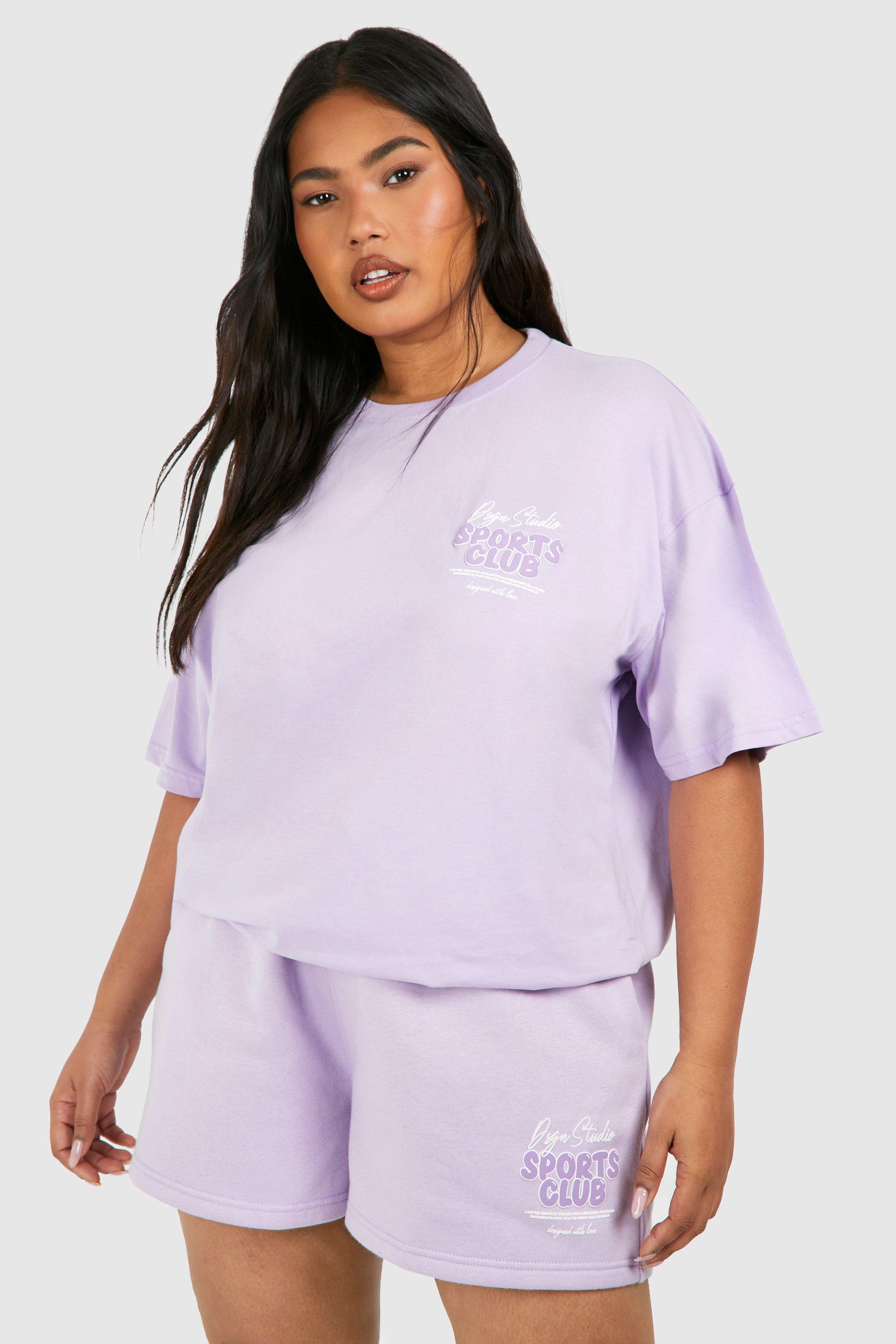 Image of Plus Dsgn Studio Sport Oversized T-shirt, Purple