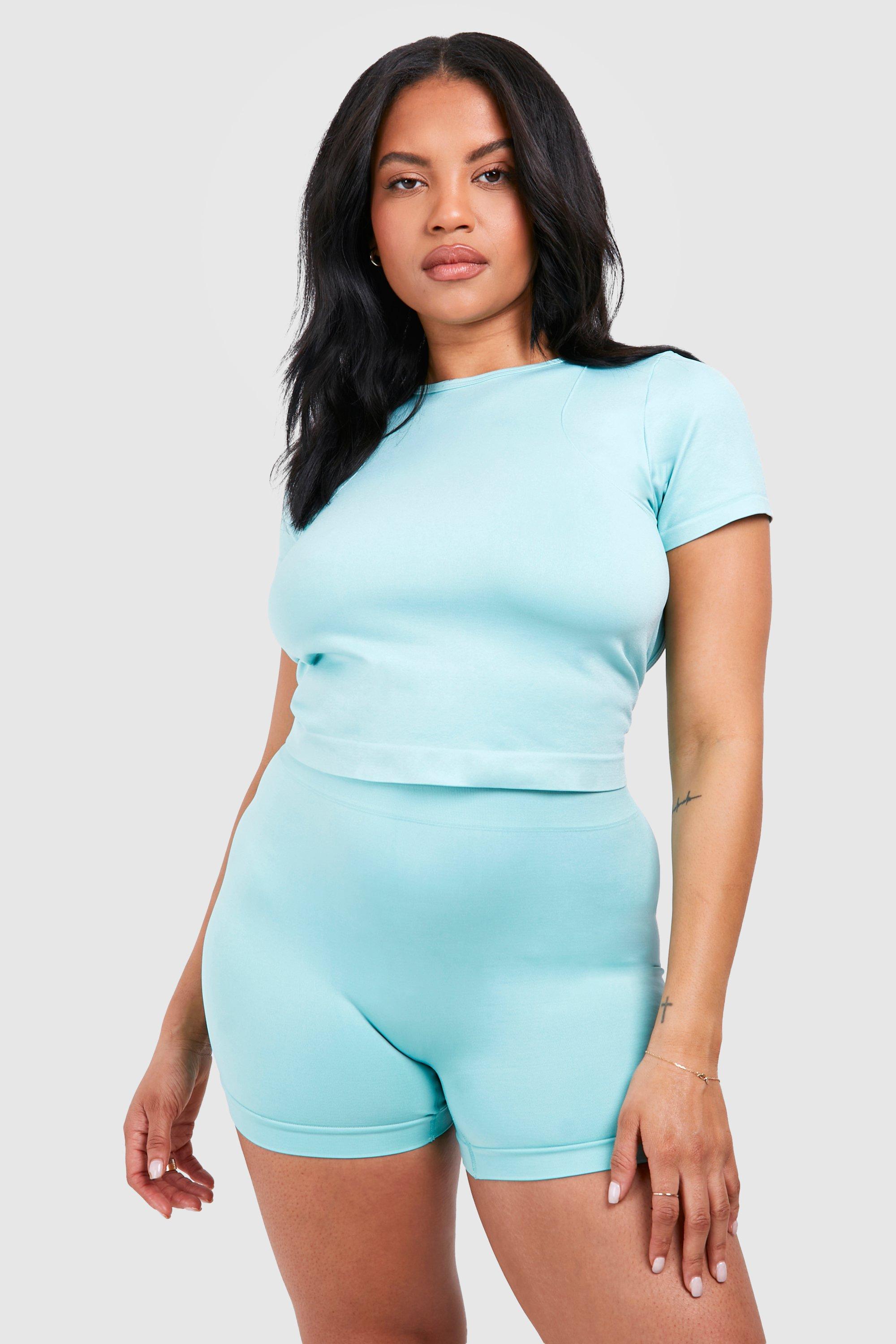 Image of Plus Supersoft Premium Seamless Cycling Short, Azzurro