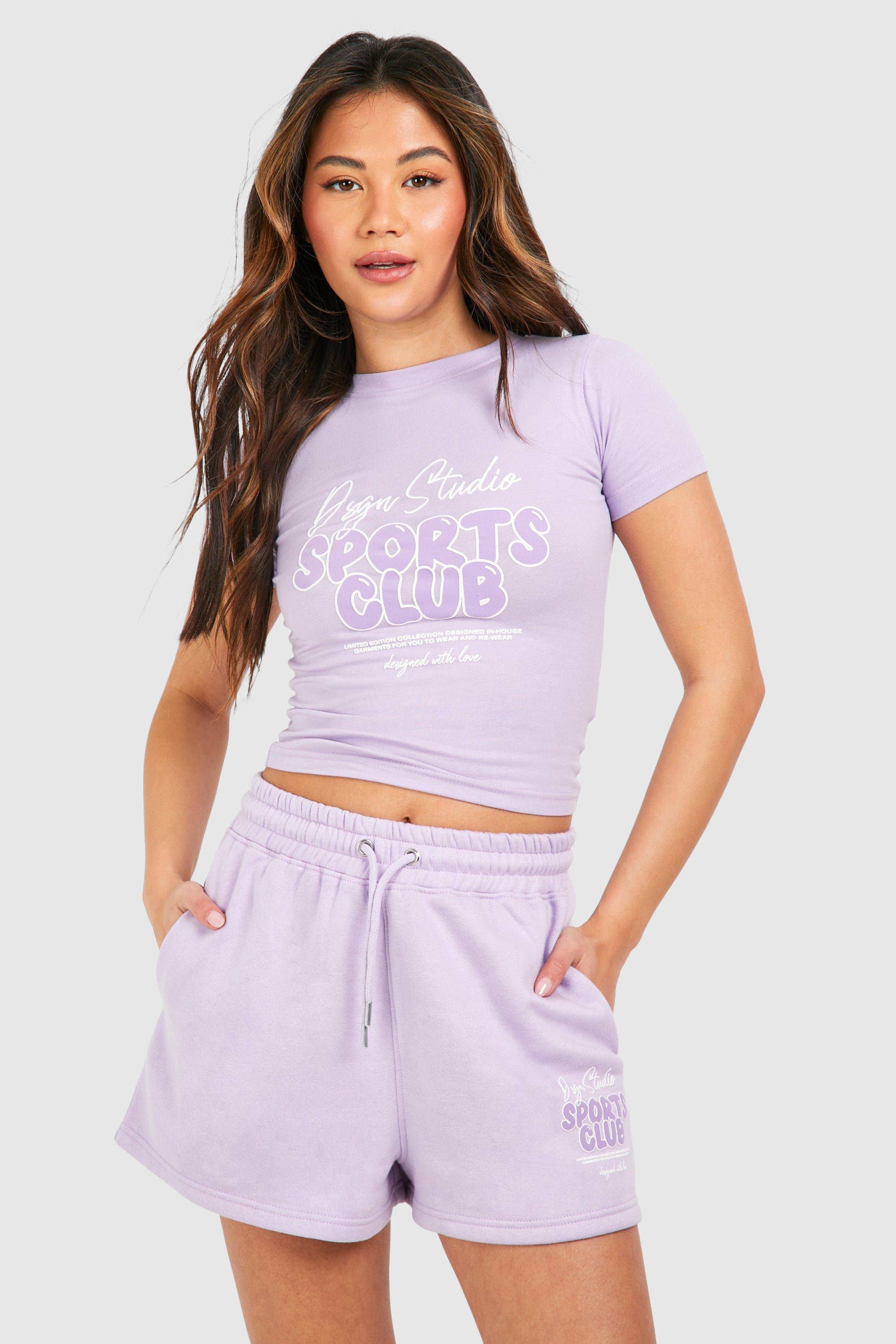 Image of Bubble Sports Club Fitted T-shirt, Purple