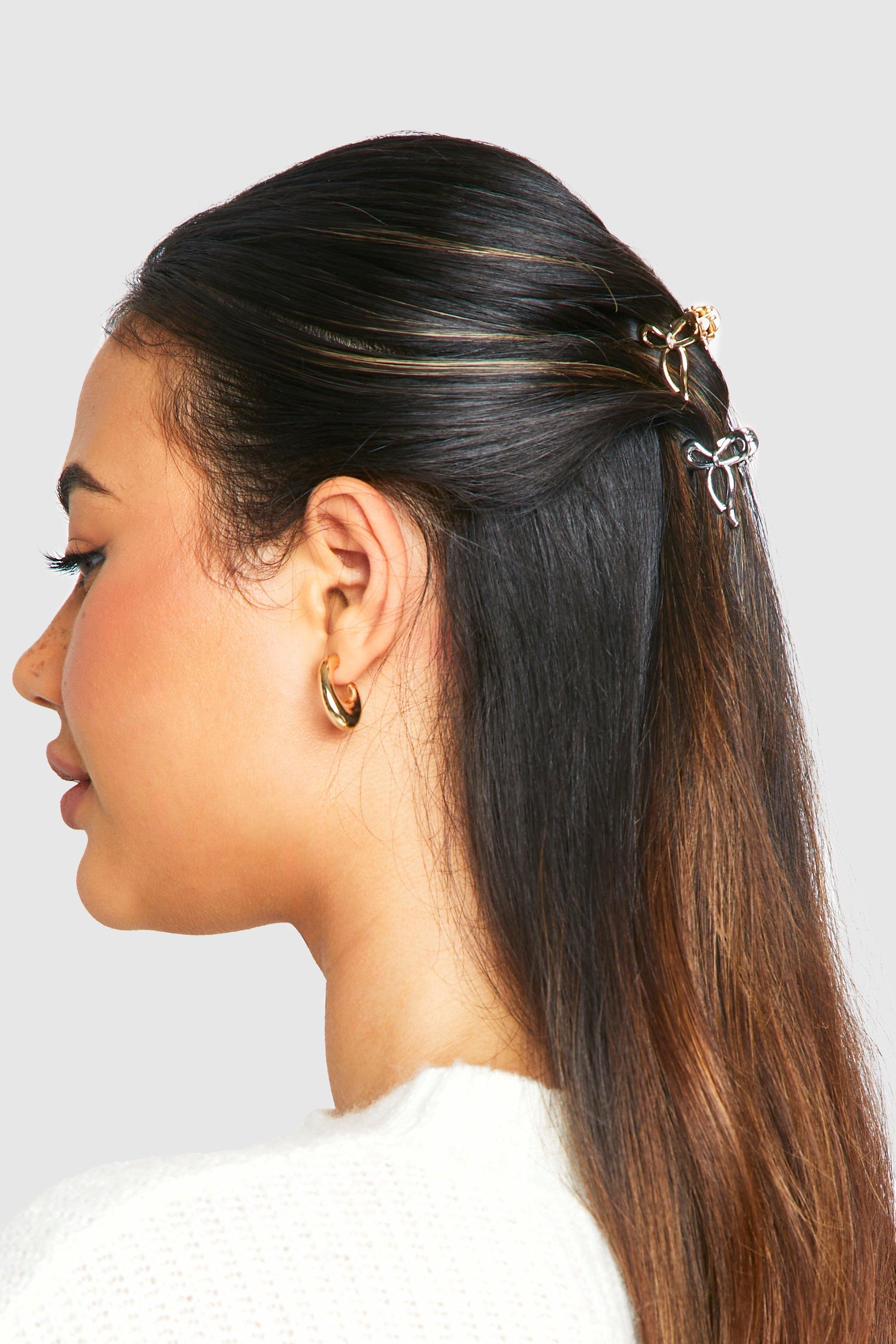 Click to view product details and reviews for Womens Mini Mixed Metal Bow Hair Clips Multi One Size Multi.