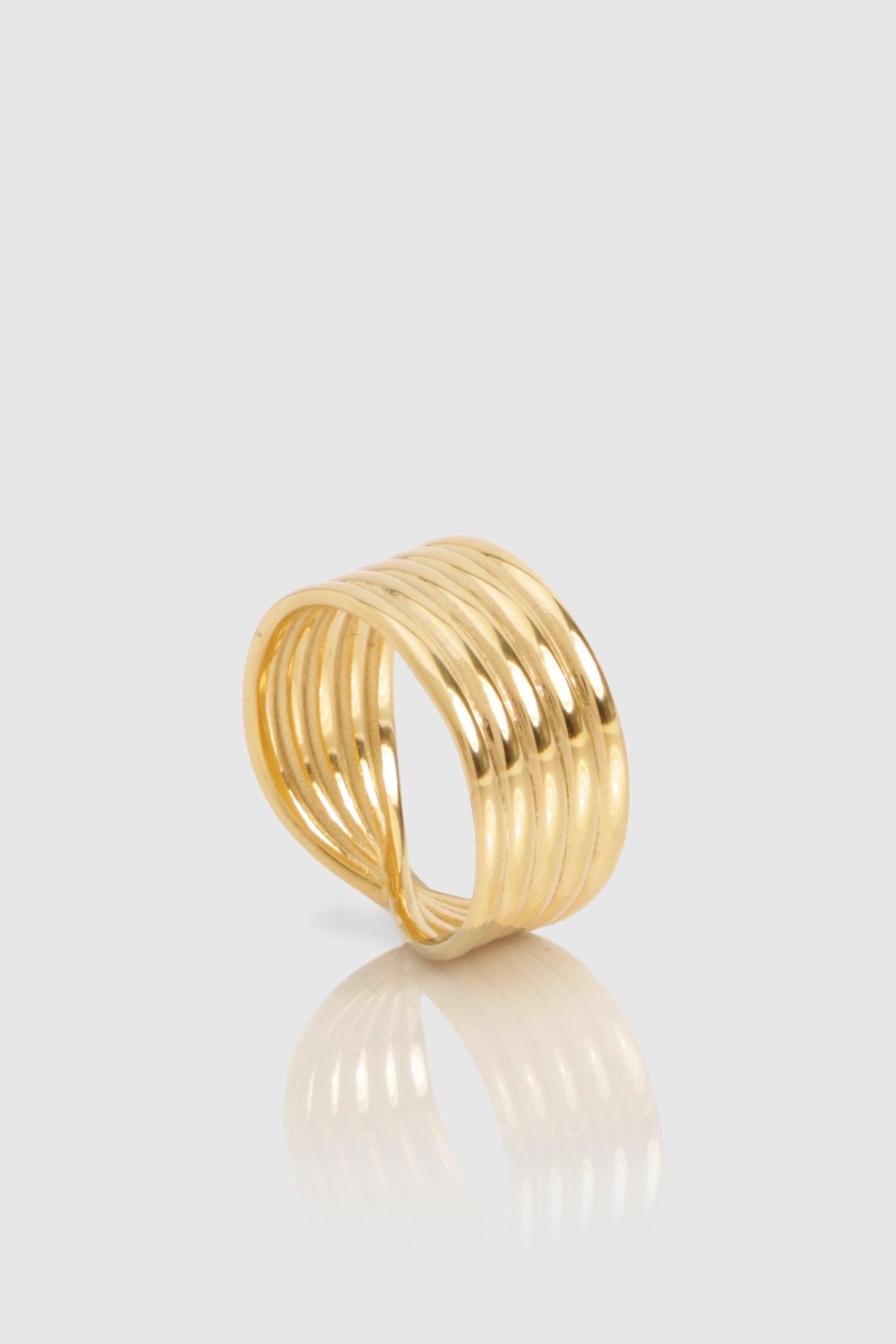 Image of Stainless Steel Stacked Ring, Metallics