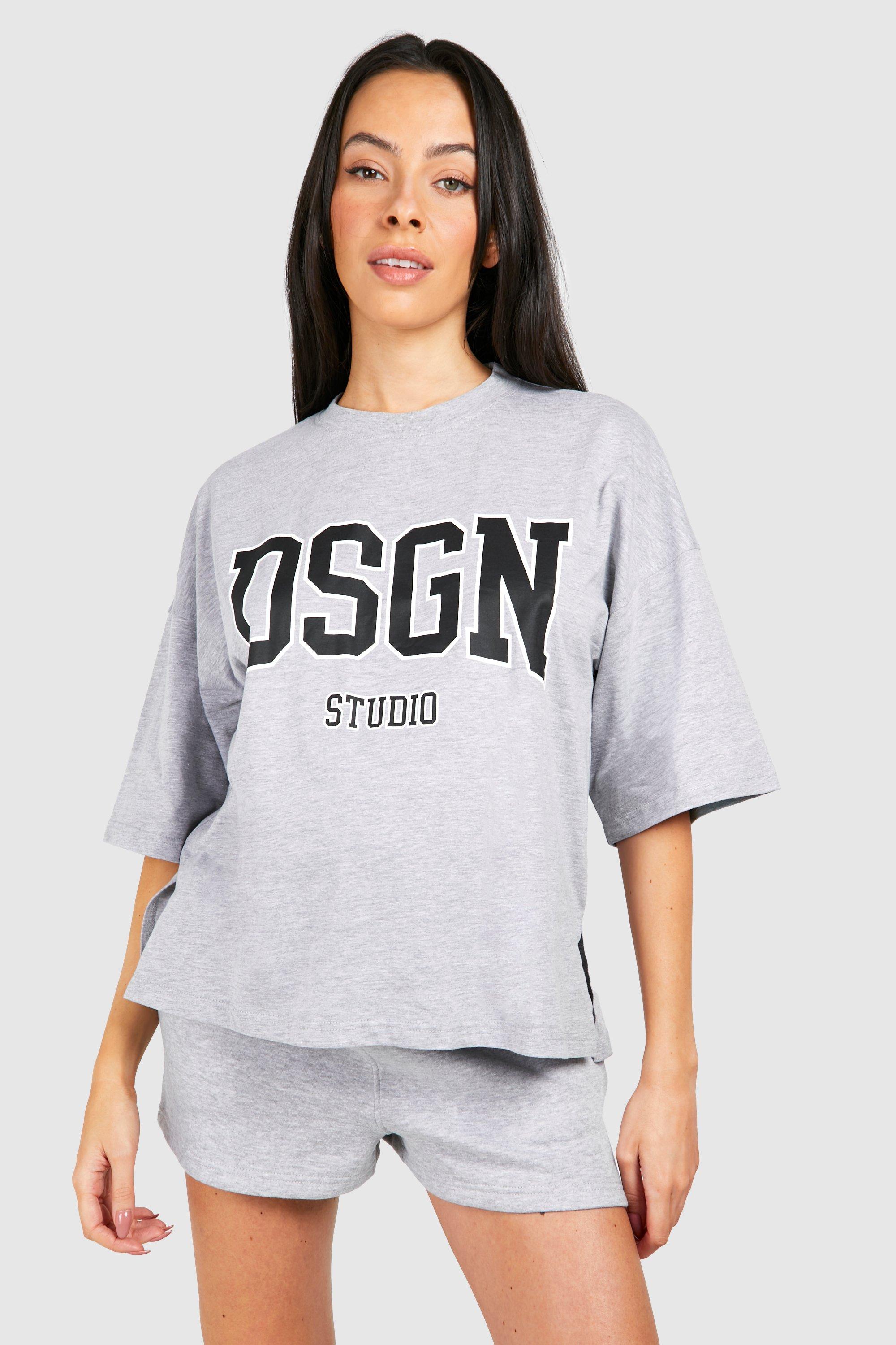 Image of Maternity Dsgn Studio T-shirt And Short Tracksuit, Grigio