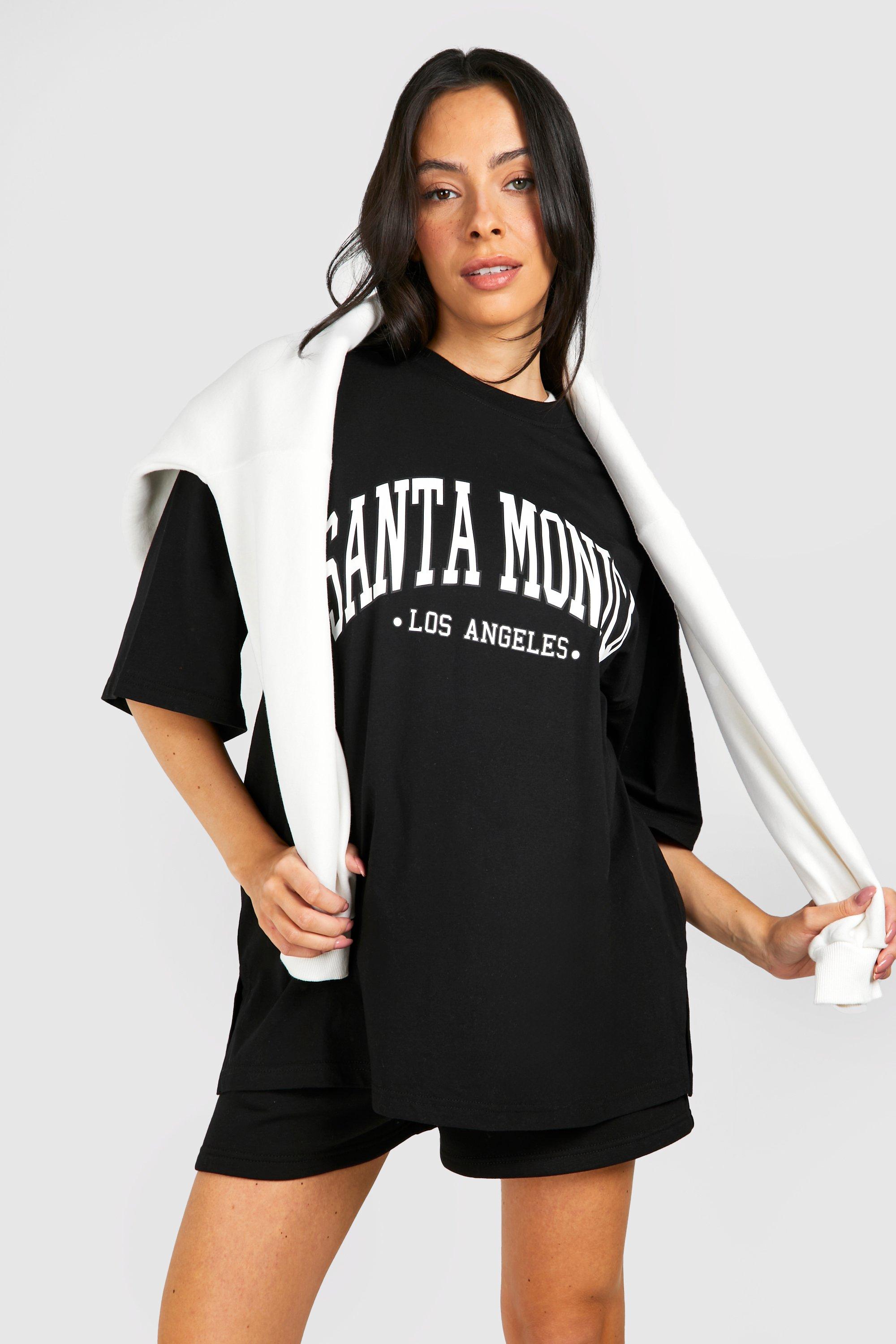 Image of Maternity Santa Monica Oversized T-shirt, Nero