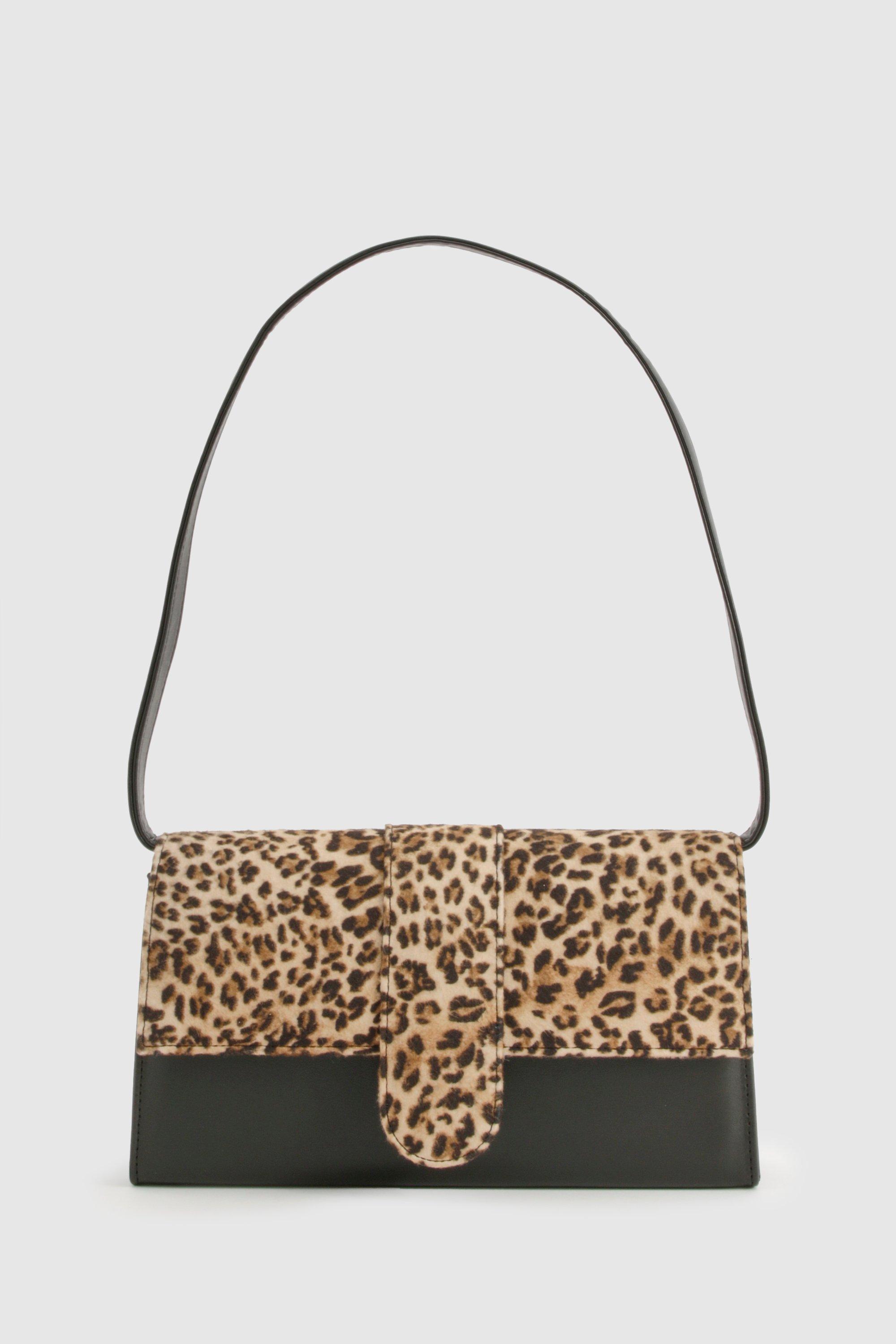 Image of Leopard Print Shoulder Bag, Multi