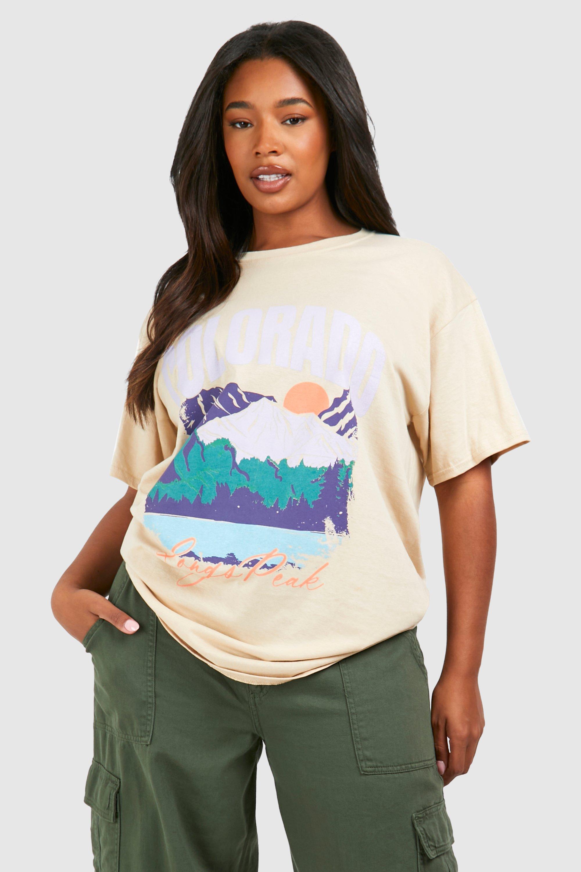 Image of Plus Colorado Peak Printed T-shirt, Beige