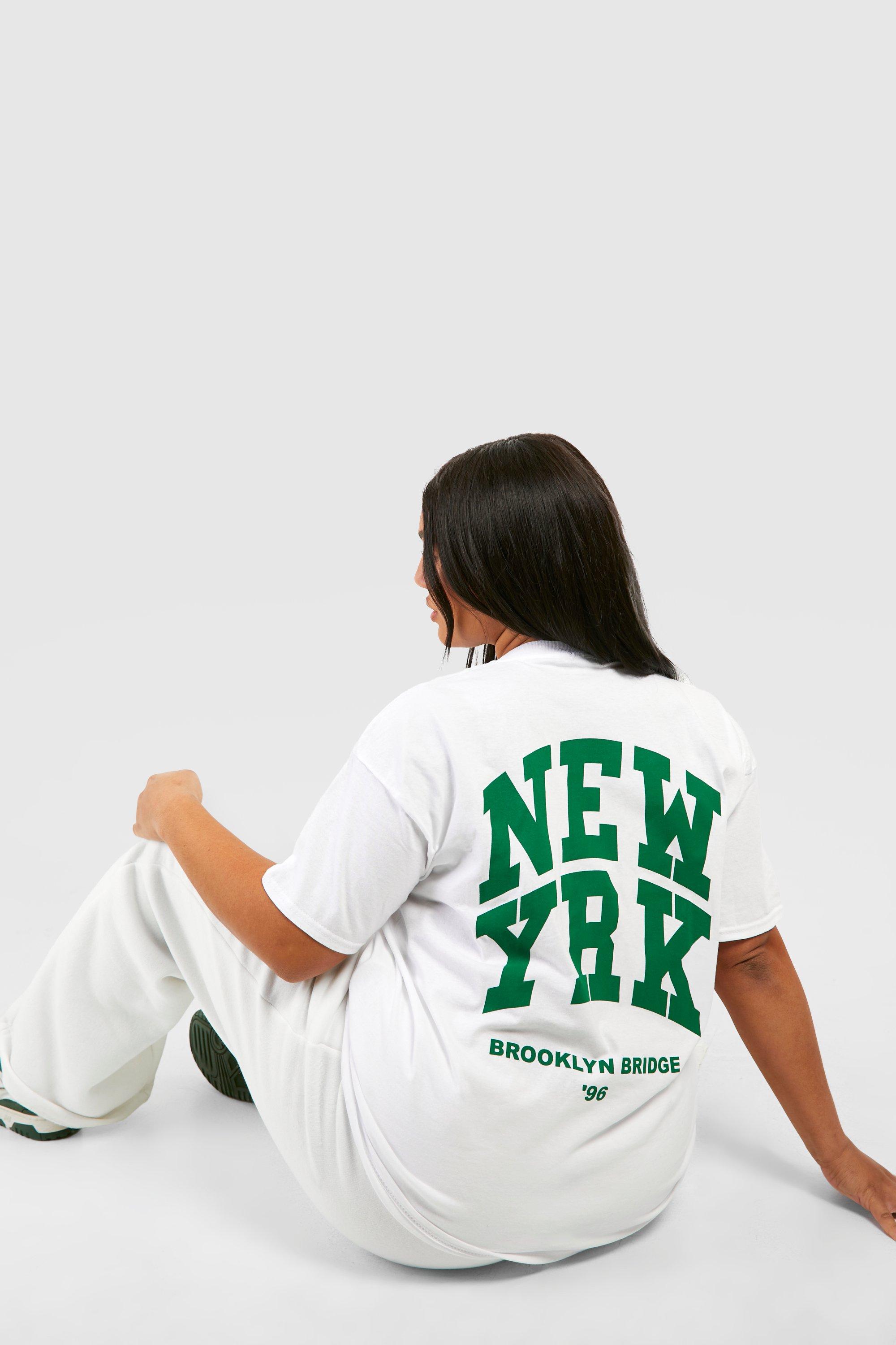 Image of Plus New York Back Print T-shirt, Bianco