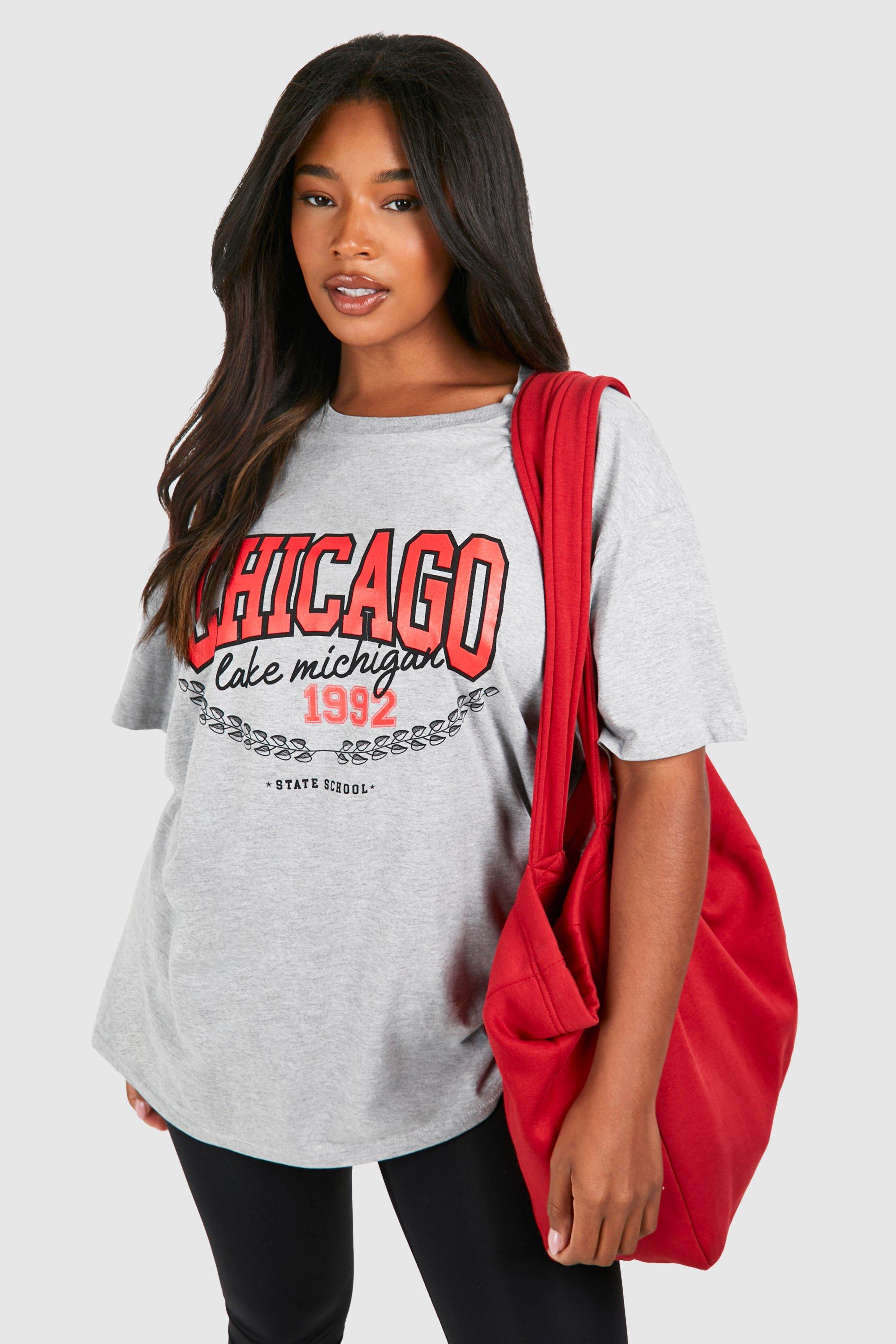 Image of Plus Chicago Printed T-shirt, Grigio