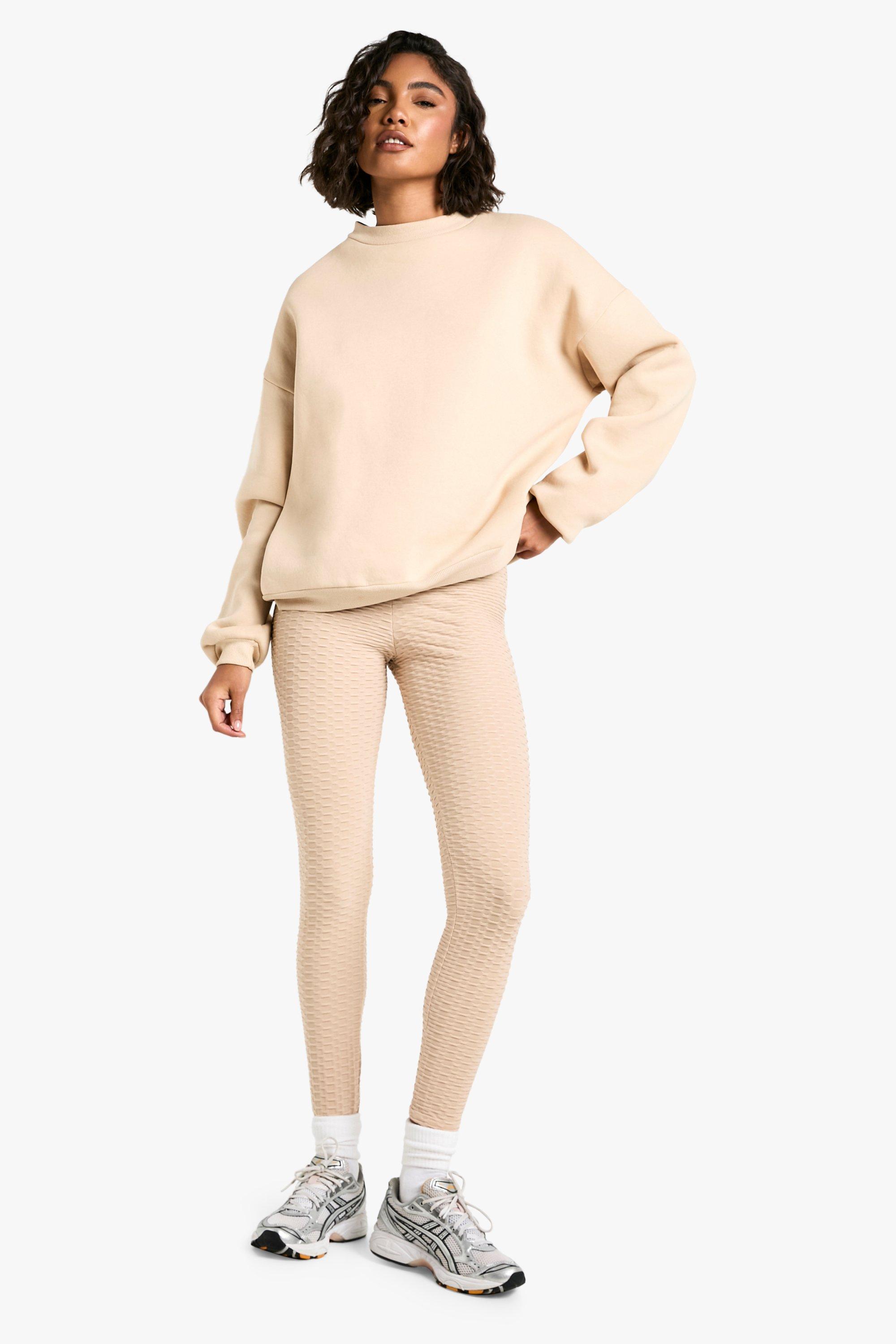 Womens Tall Honeycomb Legging - Beige - 8, Beige