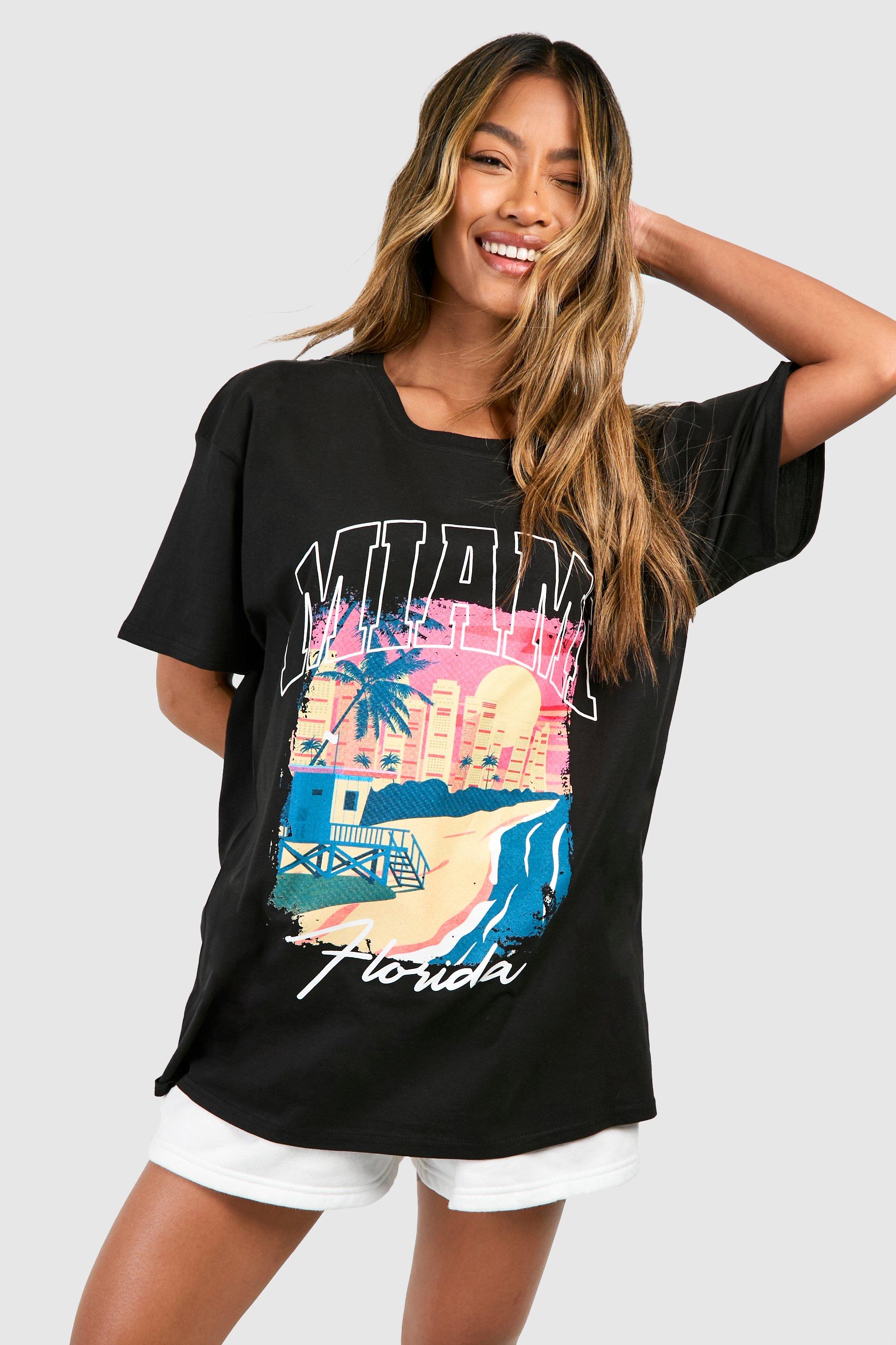 Image of Miami Oversized T-shirt, Nero