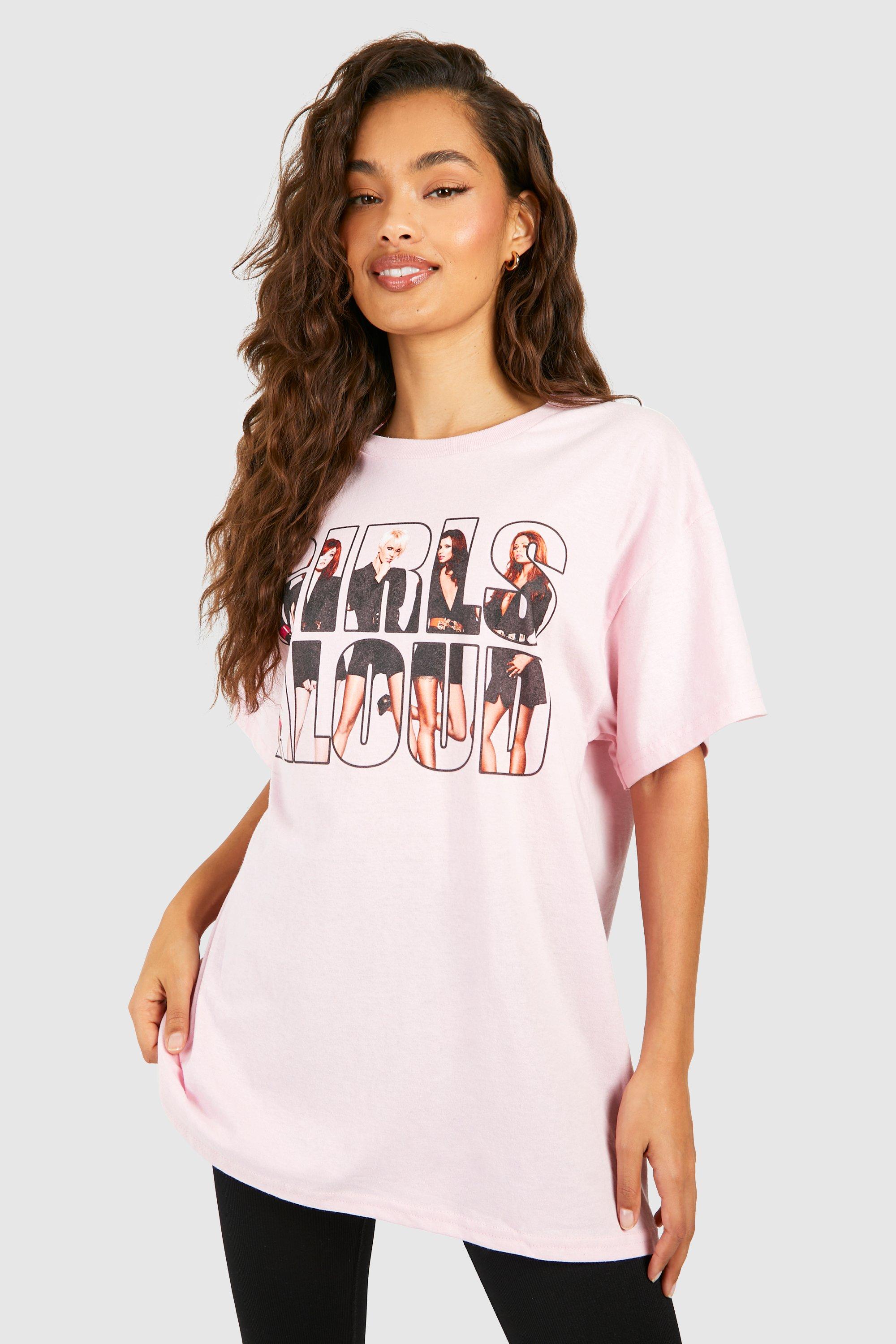 Image of Girls Aloud License Oversized T-shirt, Pink