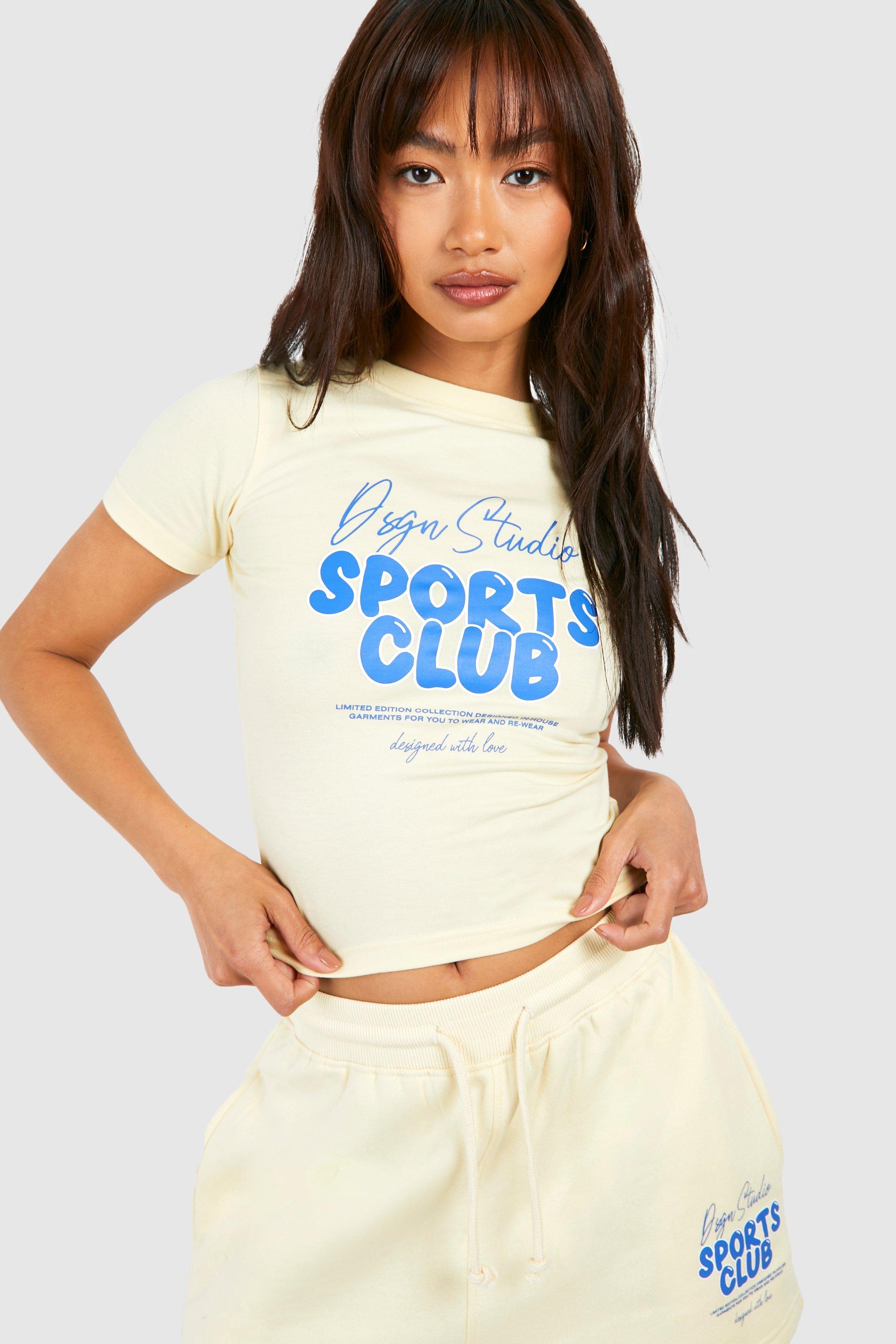 Image of Dsgn Studio Sports Club Bubble Slogan Baby T-shirt, Giallo