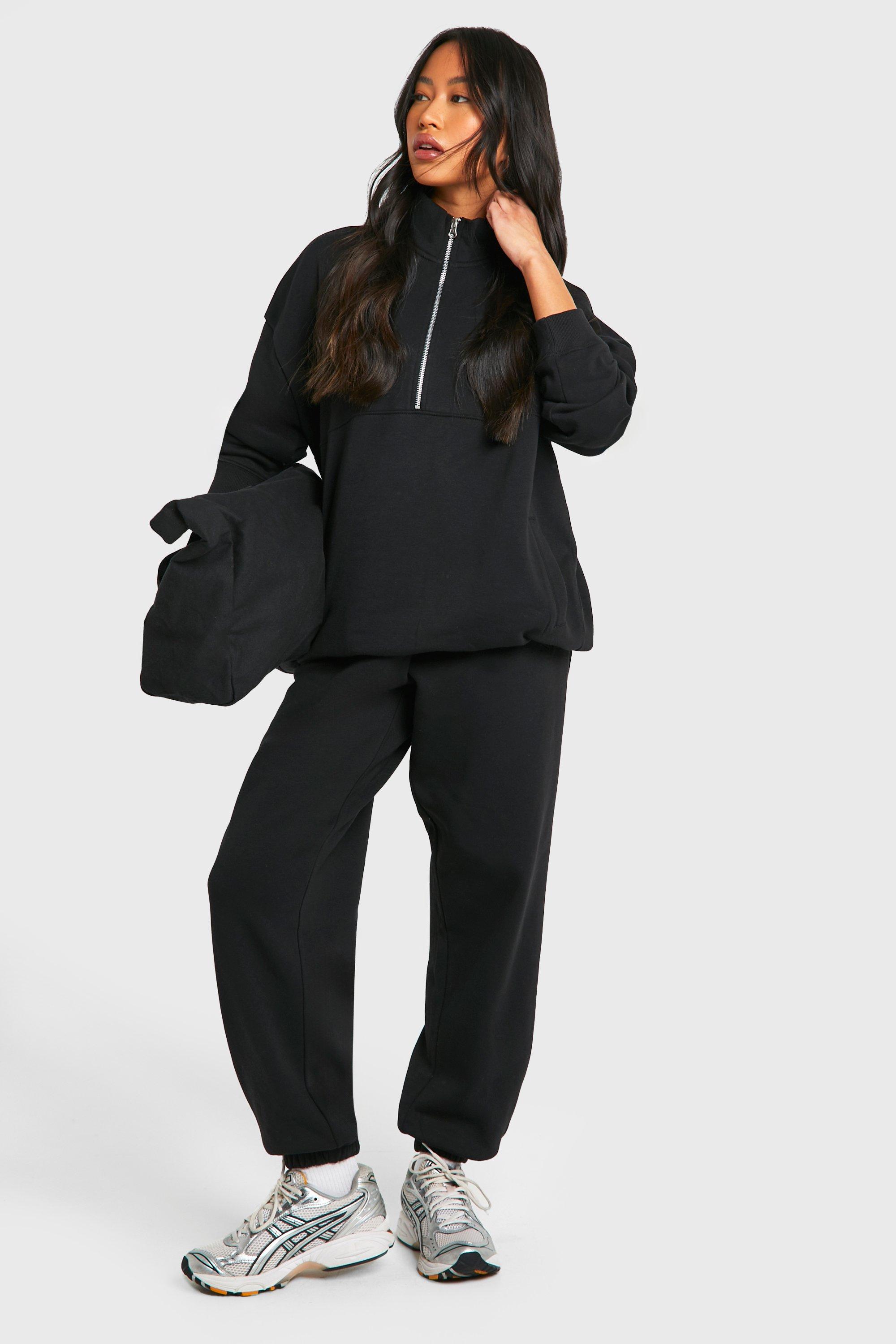 Image of Pantaloni tuta oversize Dsgn Studio con ricami e polsini alle caviglie, Nero