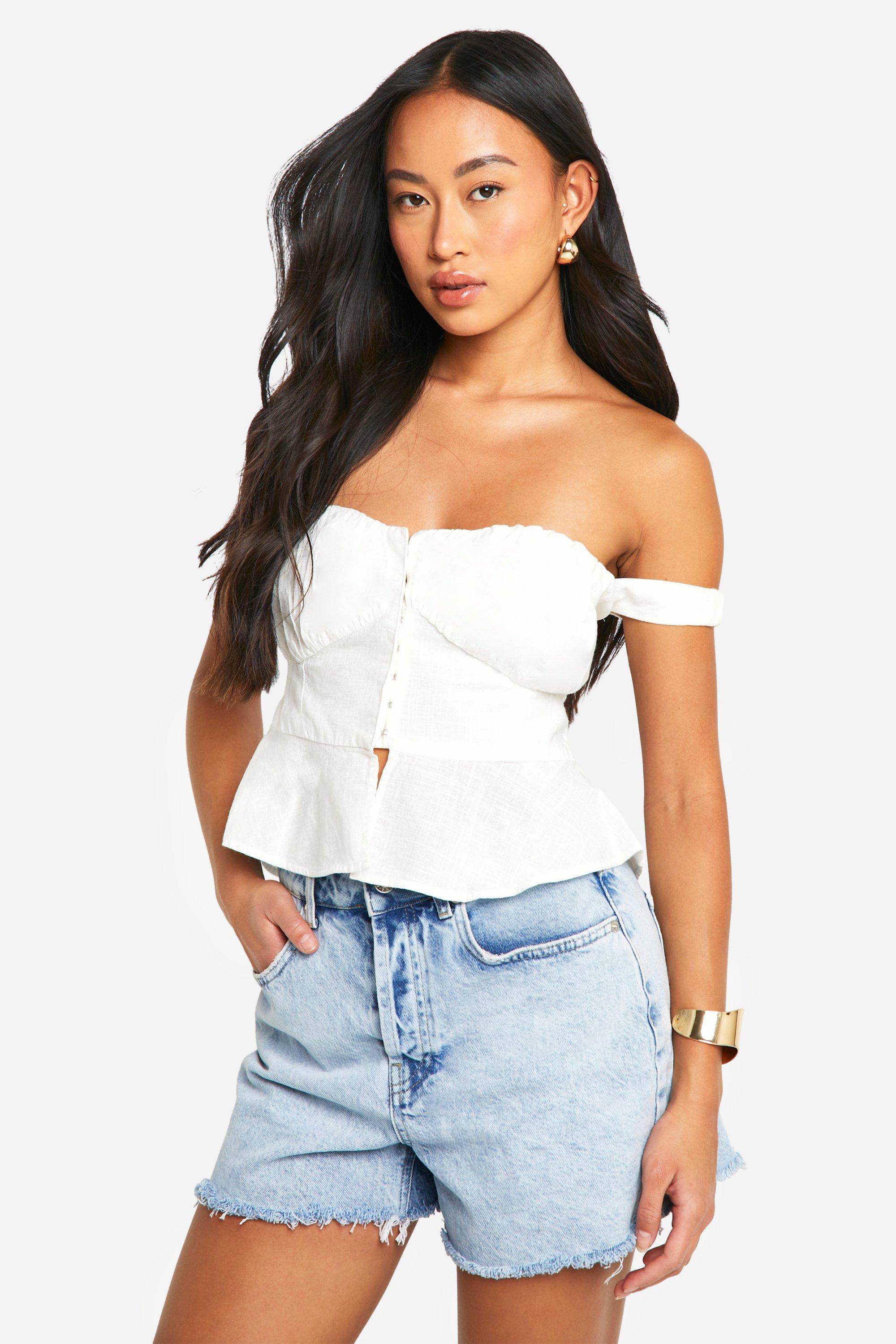 Image of Top a corsetto, Bianco