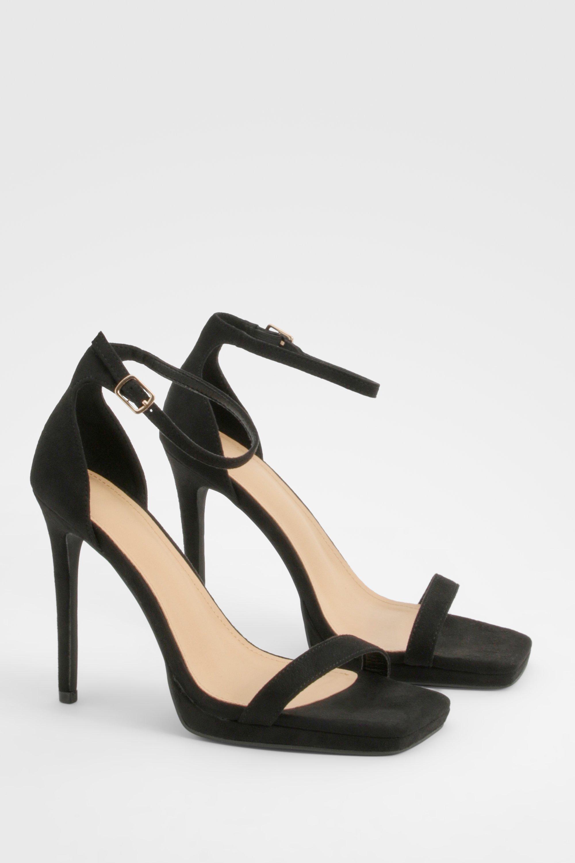 Image of Barely There 2 Part Heel, Nero