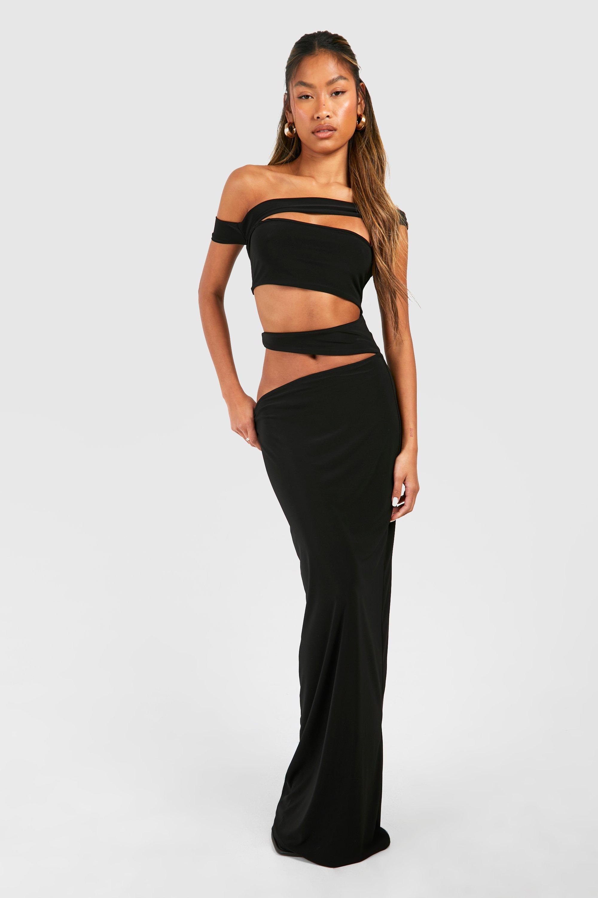 Image of Cut Out Maxi Dress, Nero