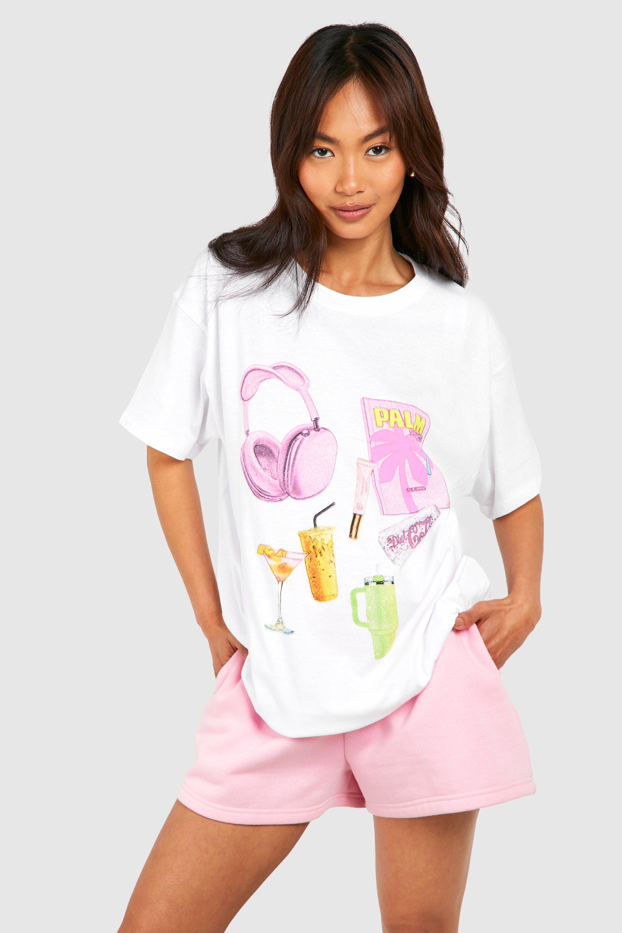 Image of Girl Essentials Slogan Oversized T-shirt, Bianco