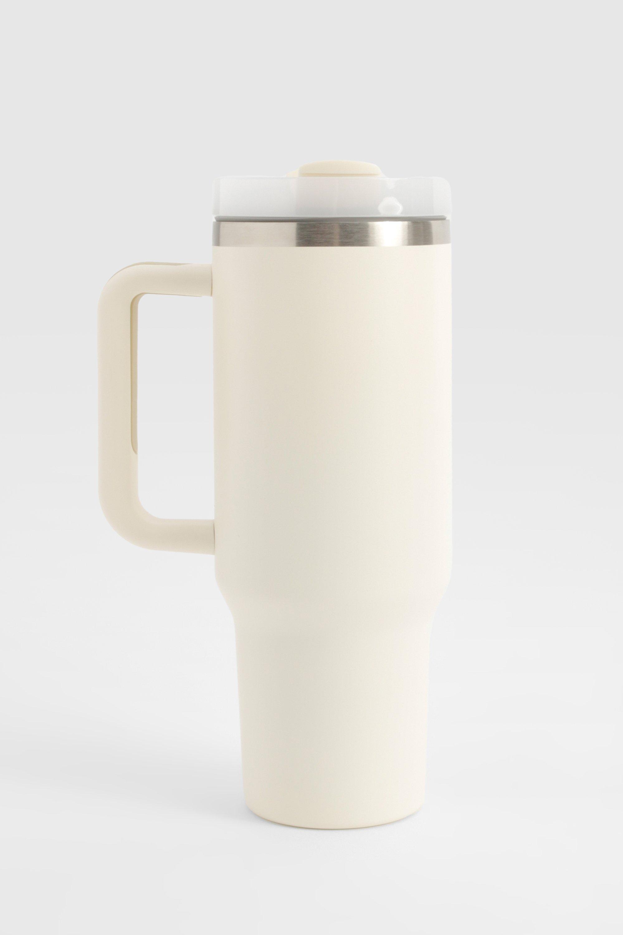 Womens Stainless Steel Large Travel Cup - White - One Size, White