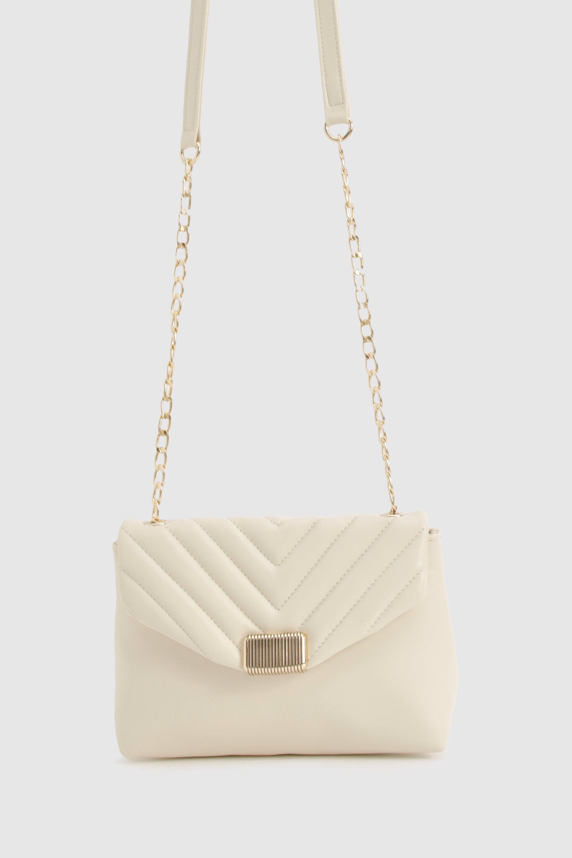 Image of Quilted Cross Body Bag, Bianco