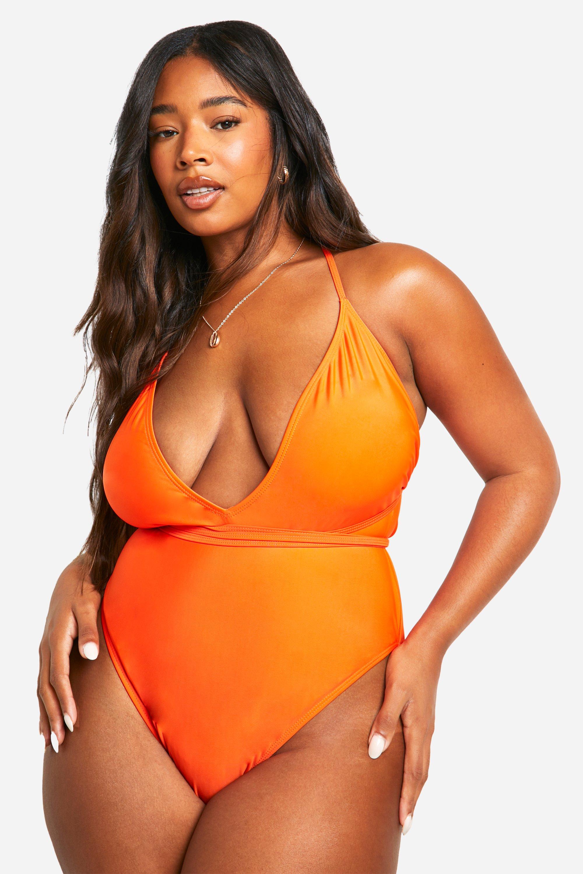 Grande Taille - Maillot De Bain Noué - Orange - 48, Orange