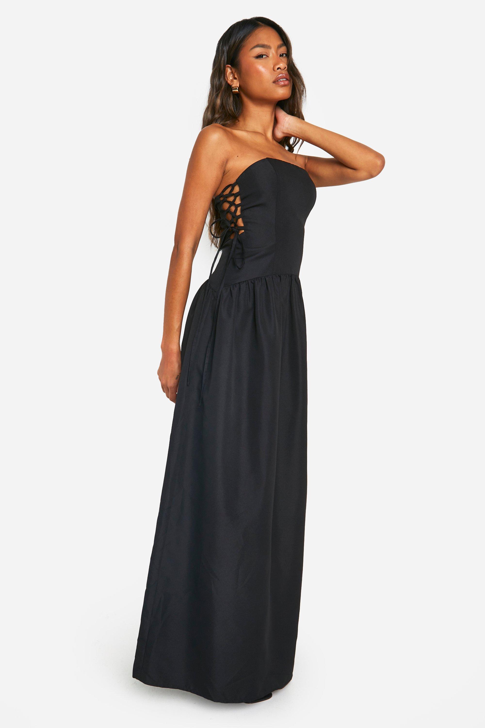Robe Longue Nouée Bandeau - Noir - 44, Noir
