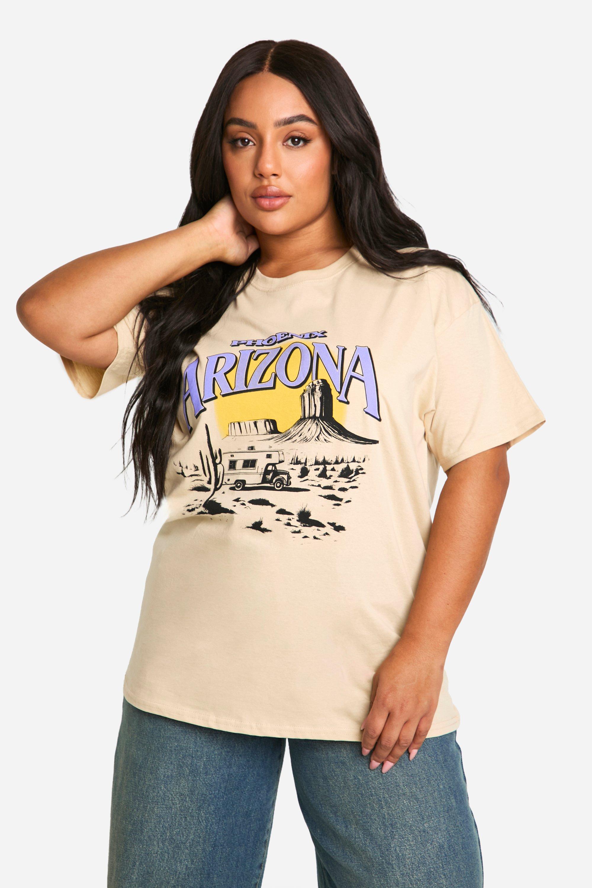 Image of Plus Arizona Oversized T Shirt, Beige