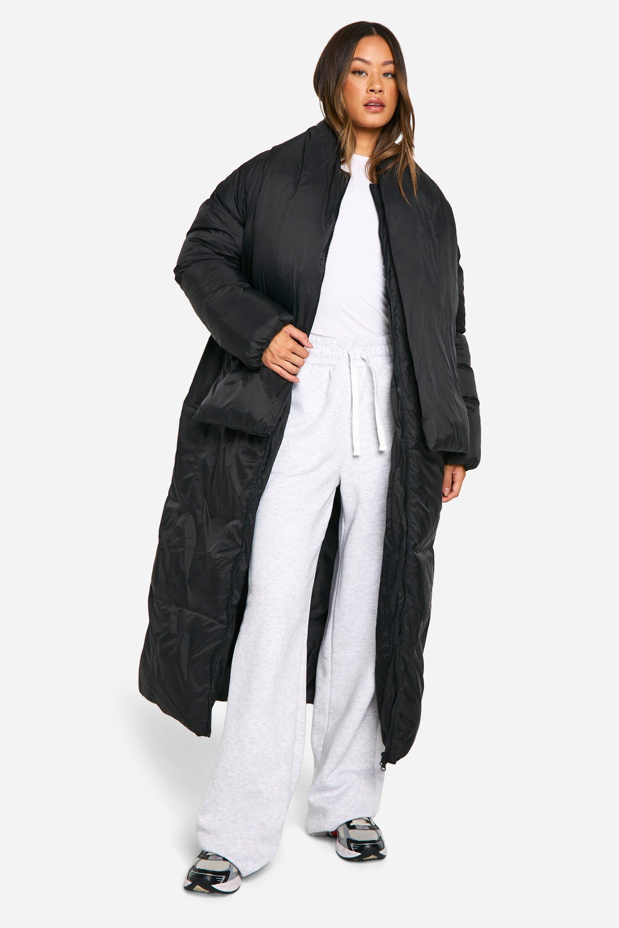 Image of Piumino lungo Tall 2 in 1 stile sciarpa, Nero