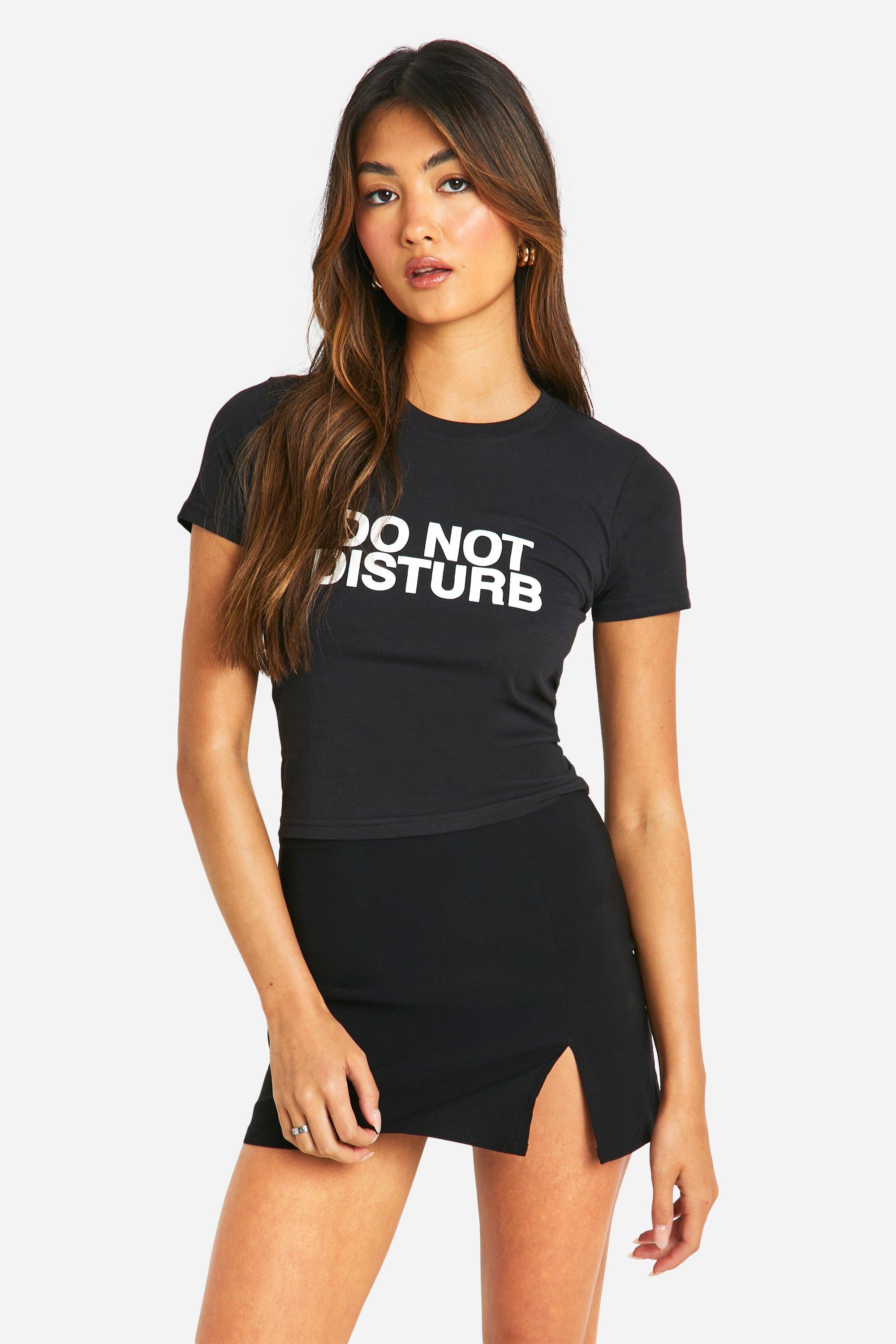 Image of Do Not Disturb Print Baby T-shirt, Nero