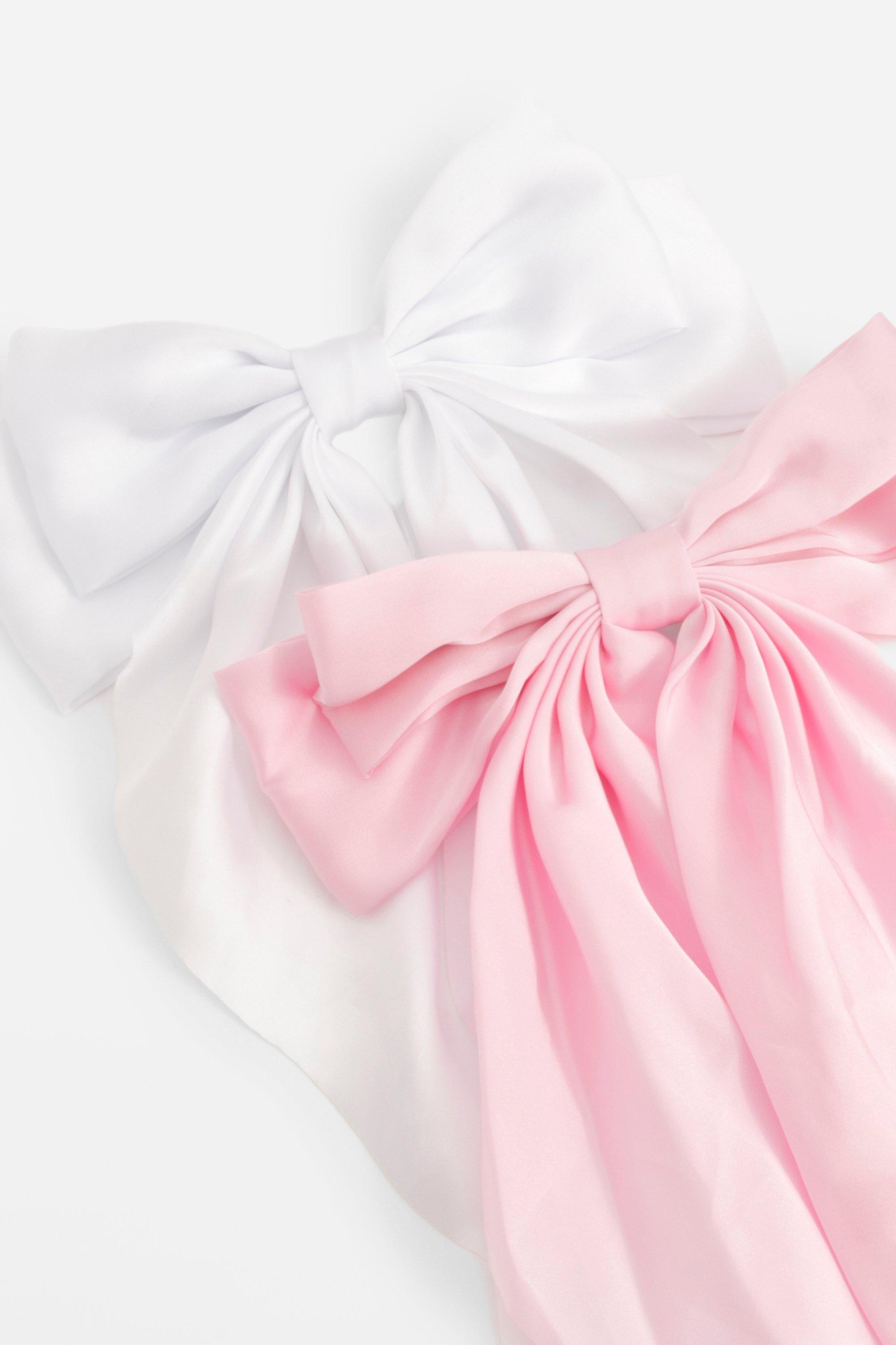 Click to view product details and reviews for Womens Oversized Satin Bow Hair Clip 2 Pack Multi One Size Multi.