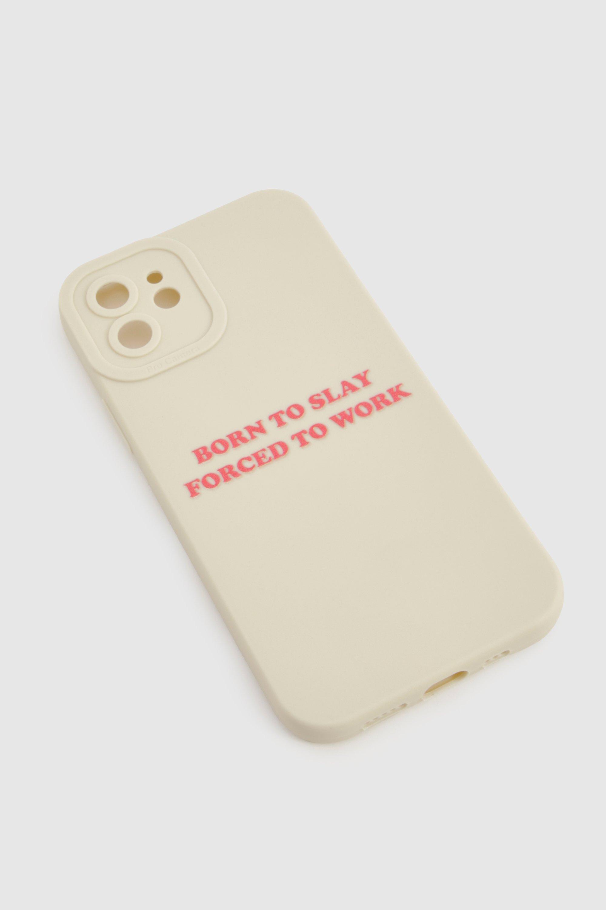 Womens Slogan Phone Case - White - Iphone 11, White