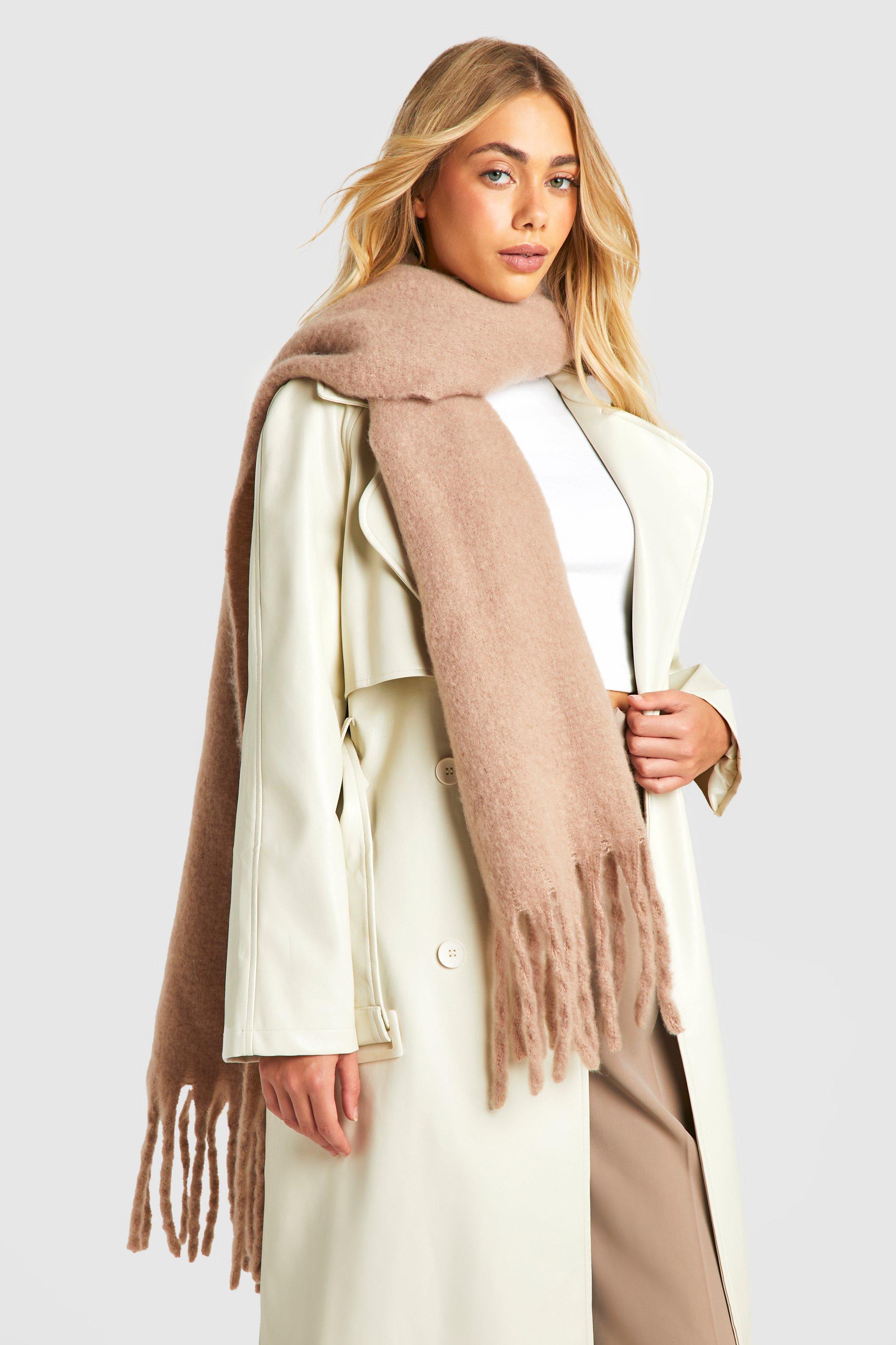Click to view product details and reviews for Womens Chunky Oversized Fringe Scarf Pink One Size Pink.