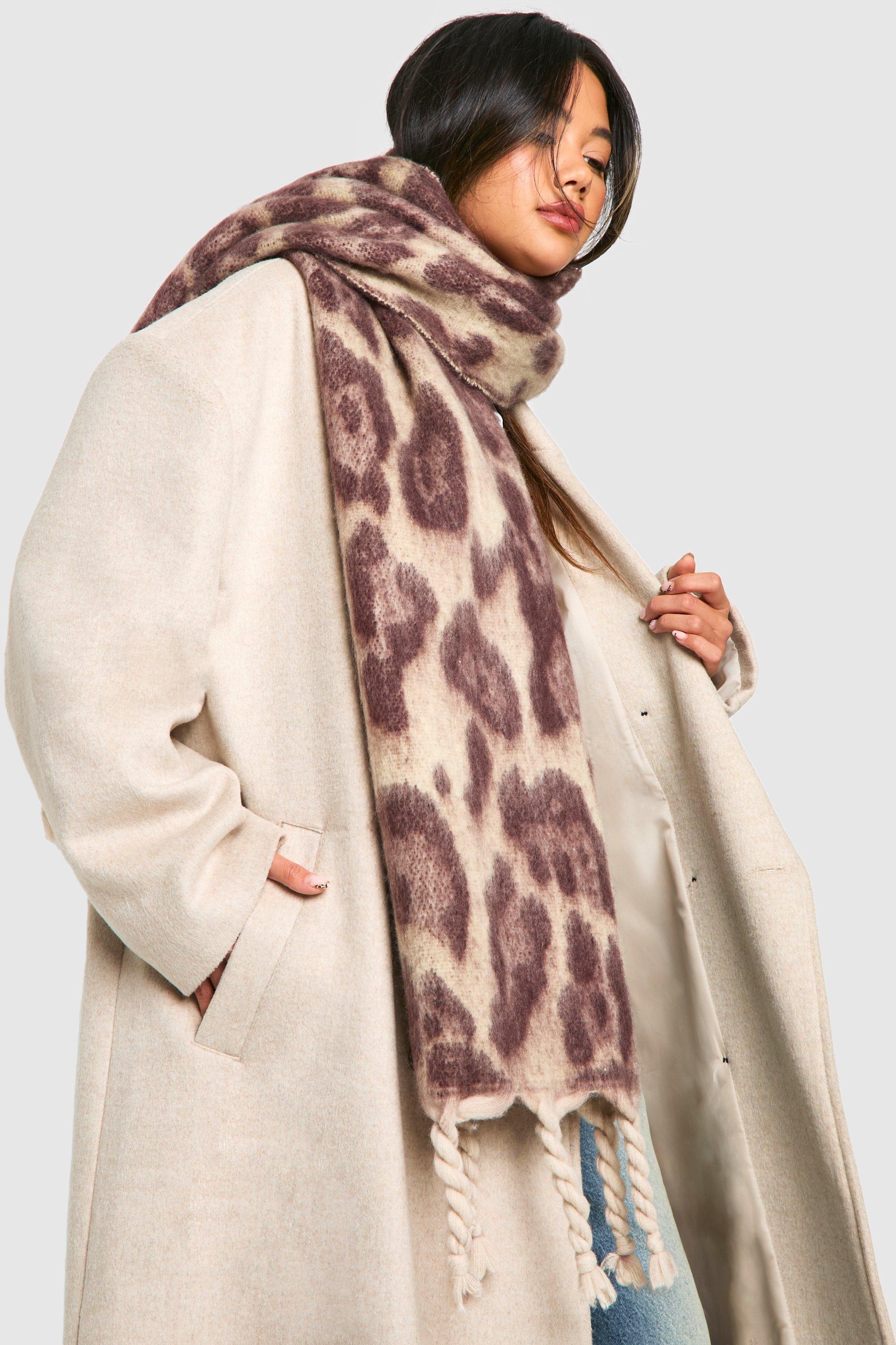 Click to view product details and reviews for Womens Leopard Chunky Oversized Fringe Scarf Multi One Size Multi.