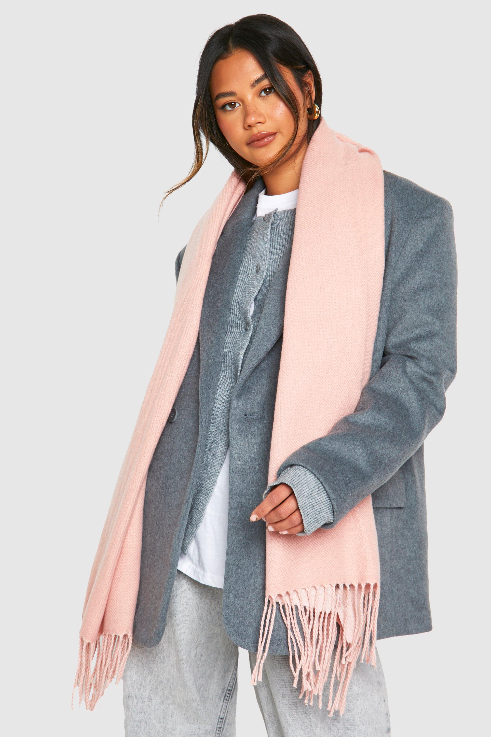 Click to view product details and reviews for Womens Reversible Fringe Scarf Pink One Size Pink.
