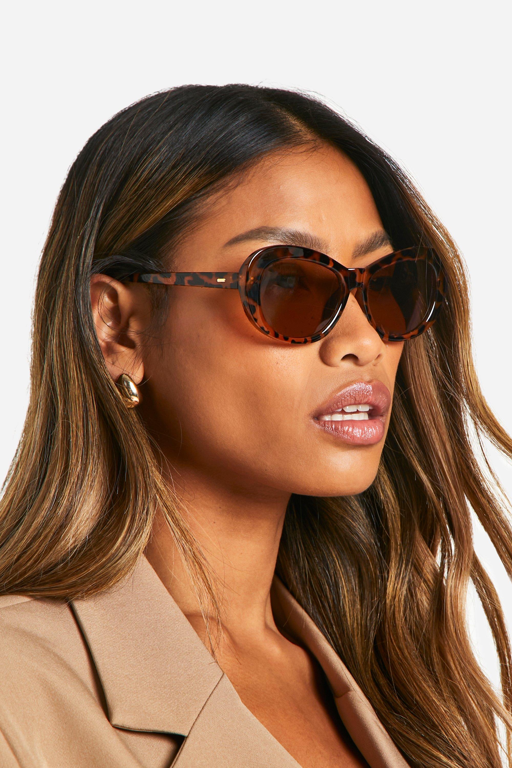 Womens Tortoise Shell Cat Eye Sunglasses - Brown - One Size, Brown