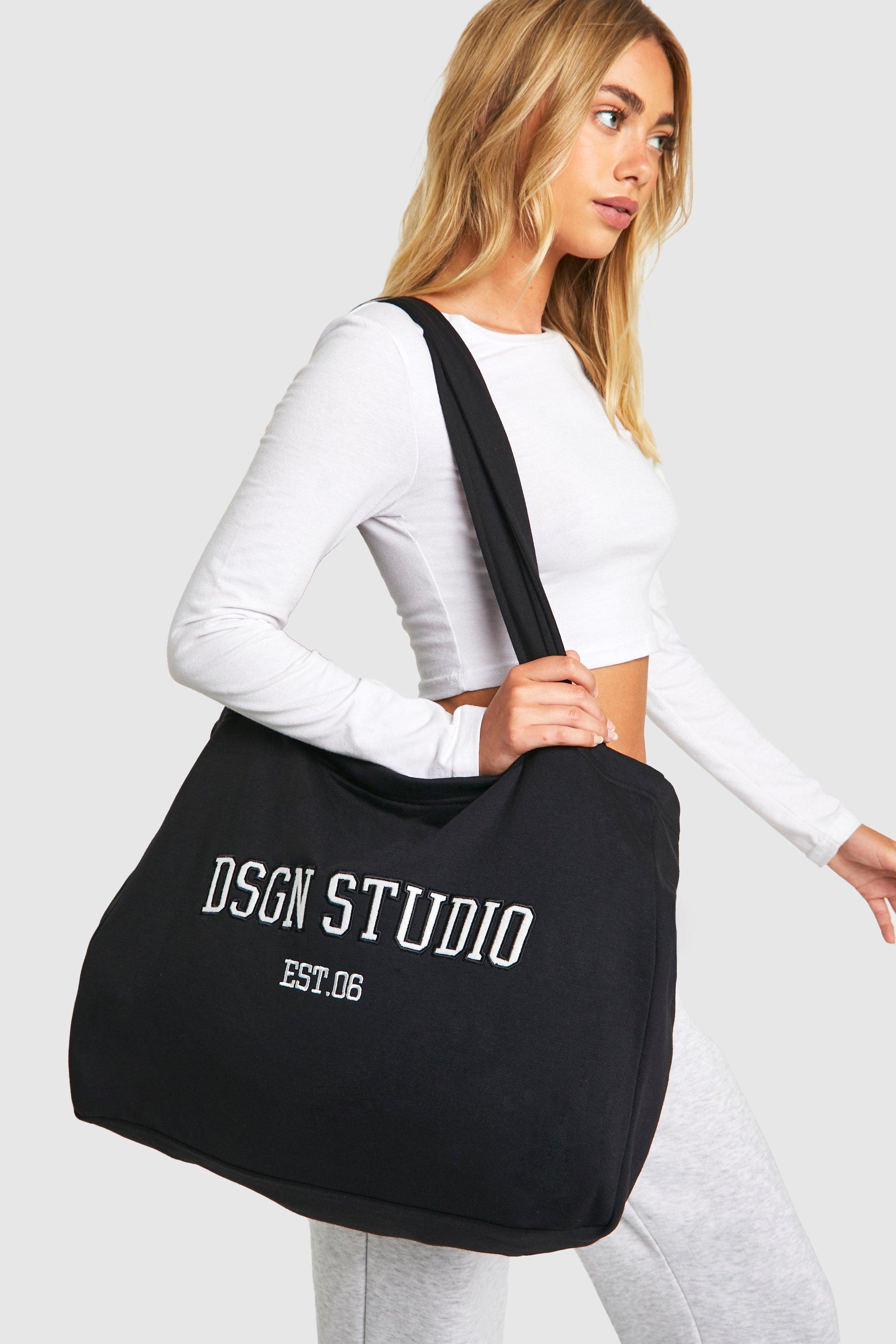 Womens Applique Dsgn Studio Tote Bag - Black - One Size, Black