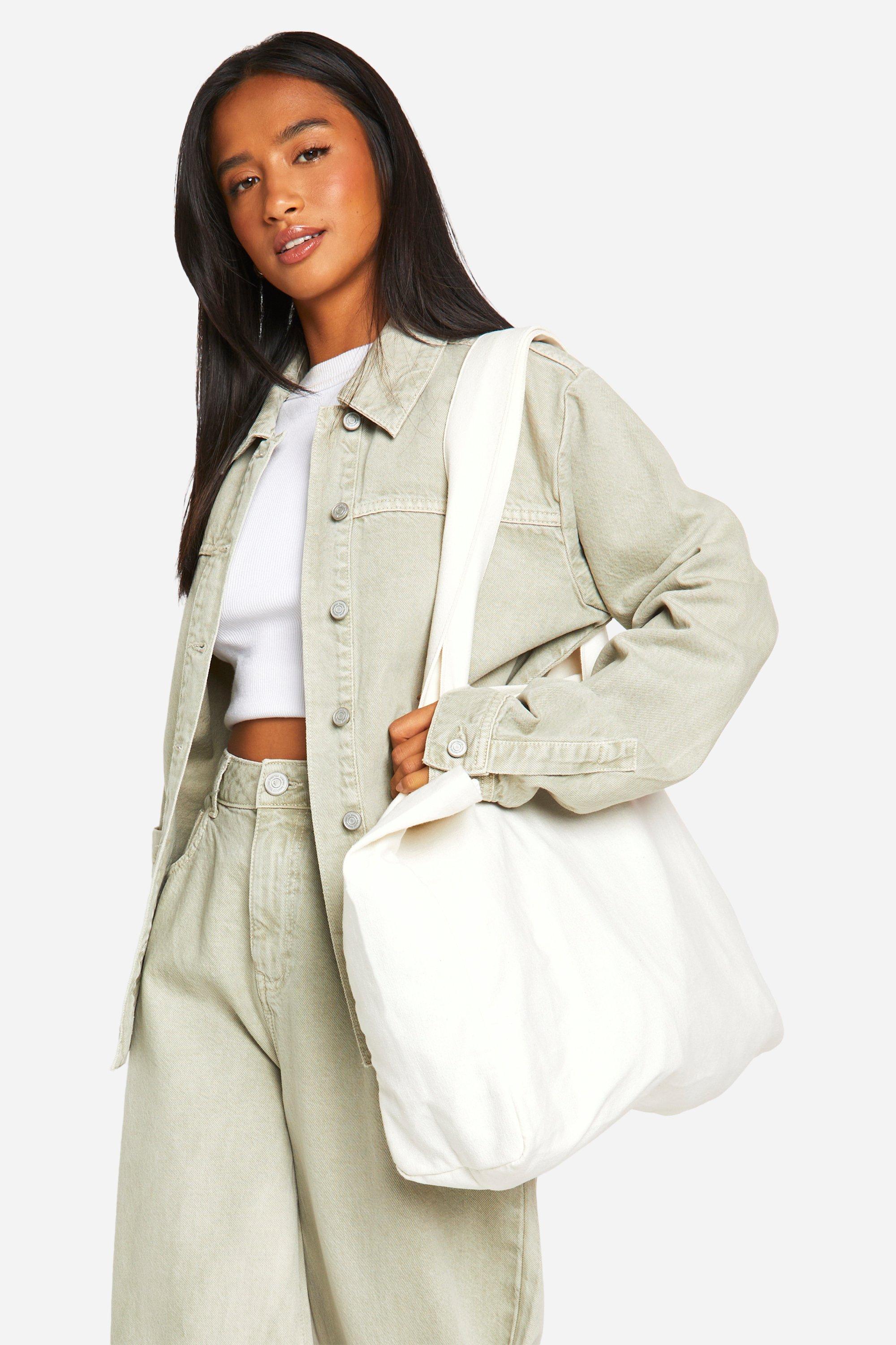 Womens Petite Green Wash Denim Shacket - 6, Green
