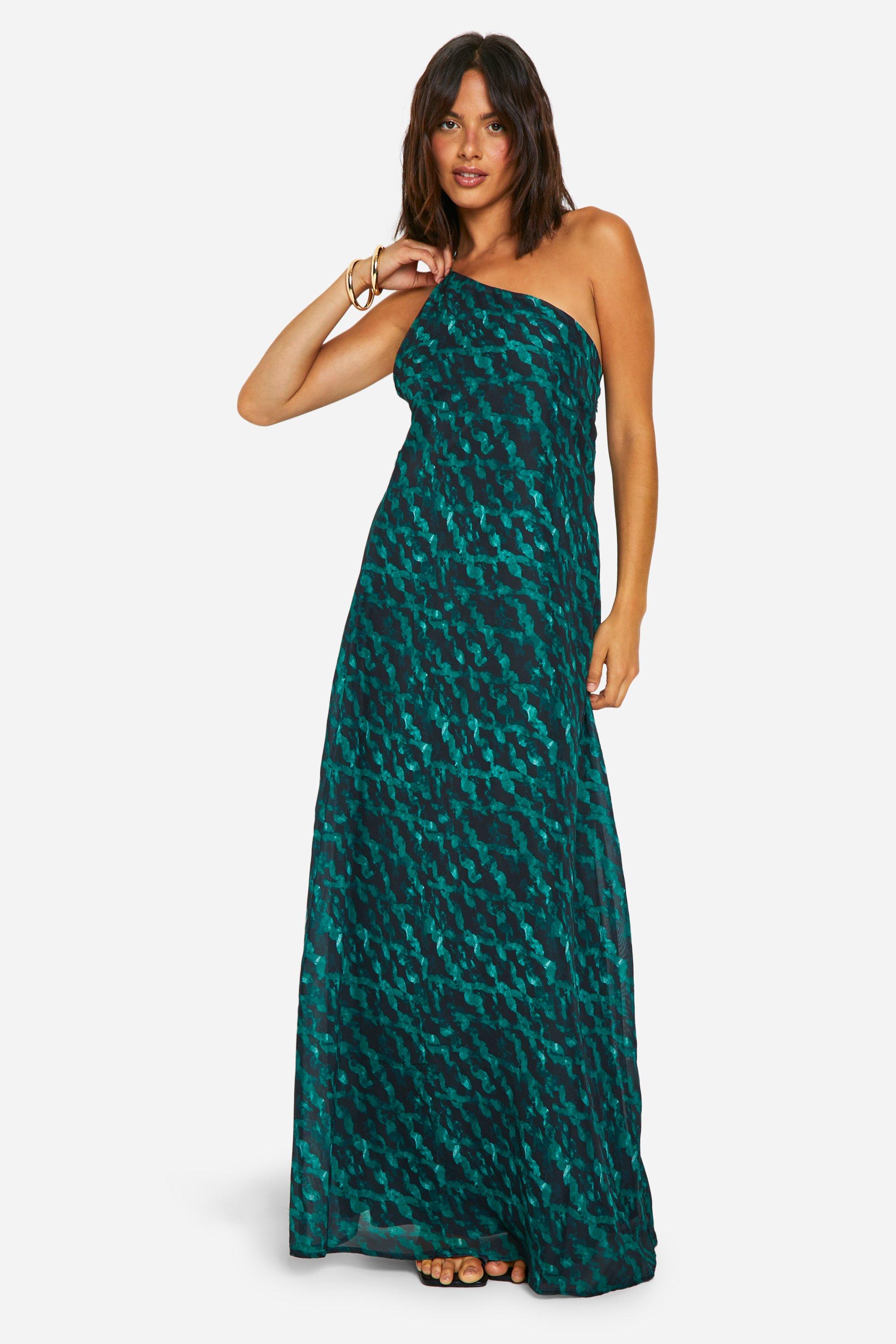 Robe Longue Asymétrique - Vert - 38, Vert