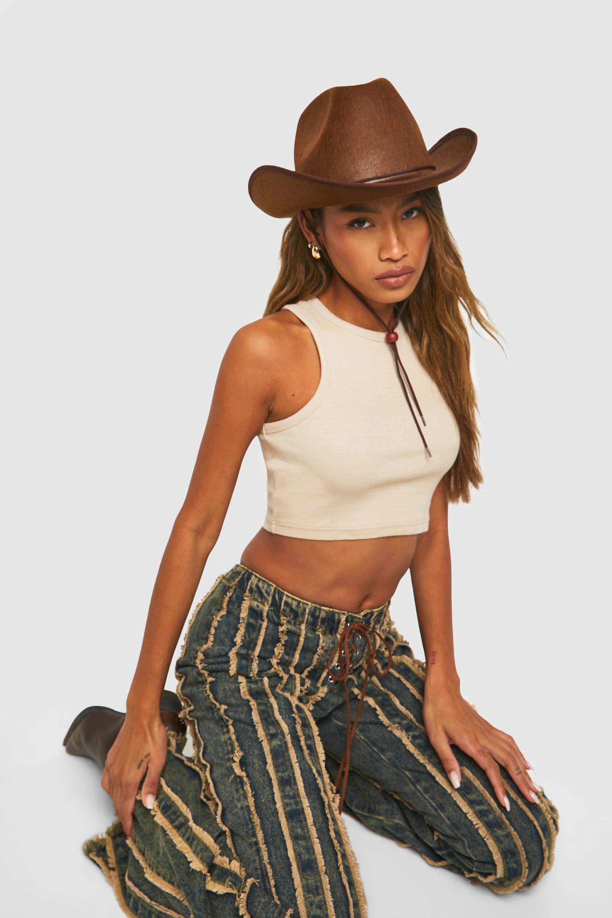 Click to view product details and reviews for Womens Rope Detail Cowboy Hat Brown One Size Brown.