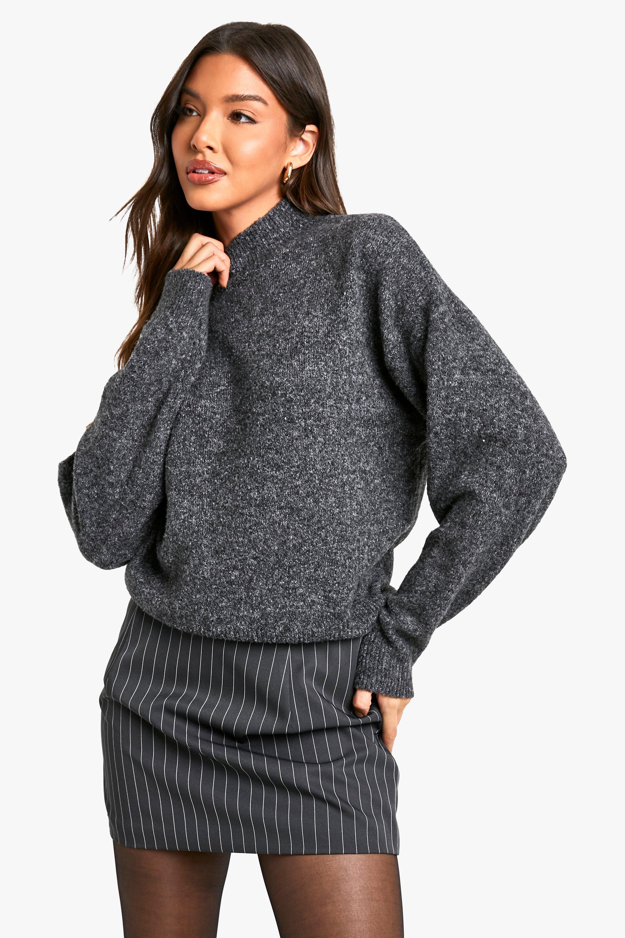 Boohoo Micro Mini Rokje Met Krijtstrepen, Charcoal